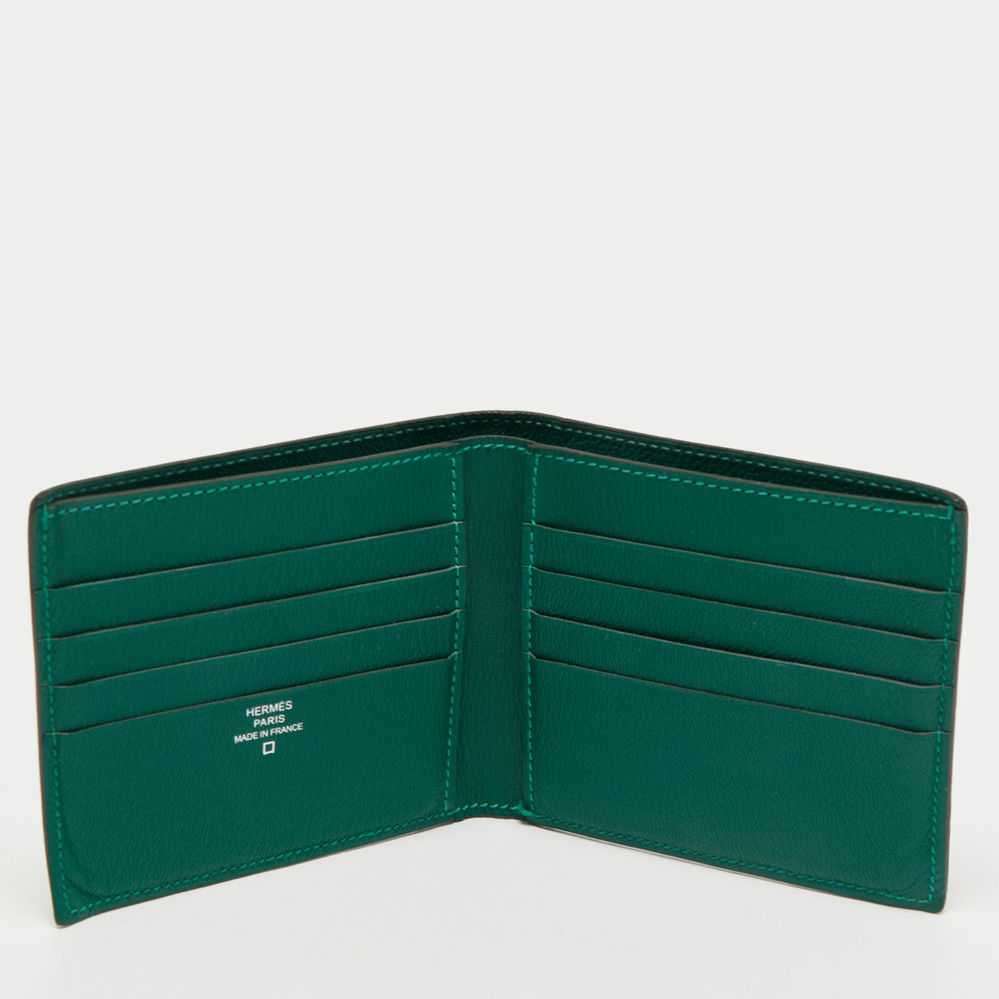 

Hermes Vert Vertigo Alligator MC² Copernic Wallet, Green