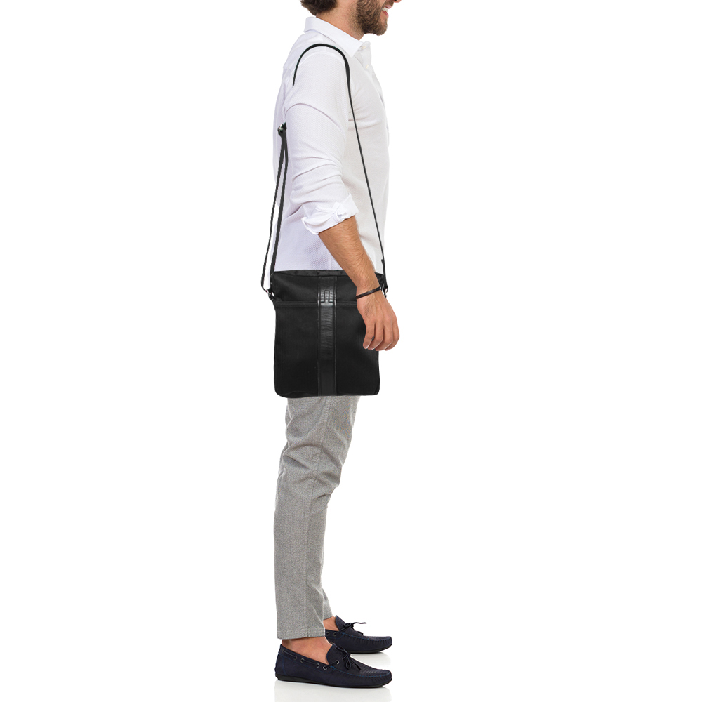 

Hermes Black Canvas and Leather Acapulco Messenger Bag