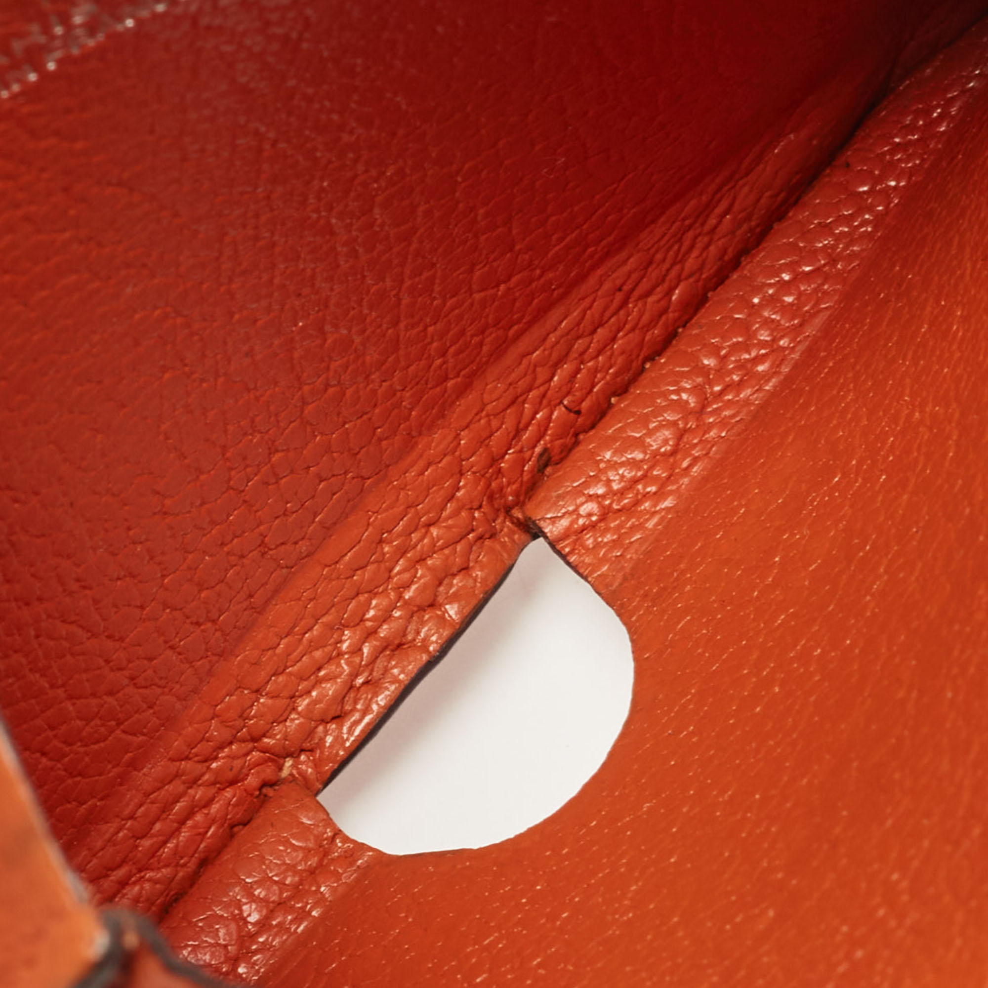 

Hermes Orange Chere Mysore Leather Porquerolles Card Case