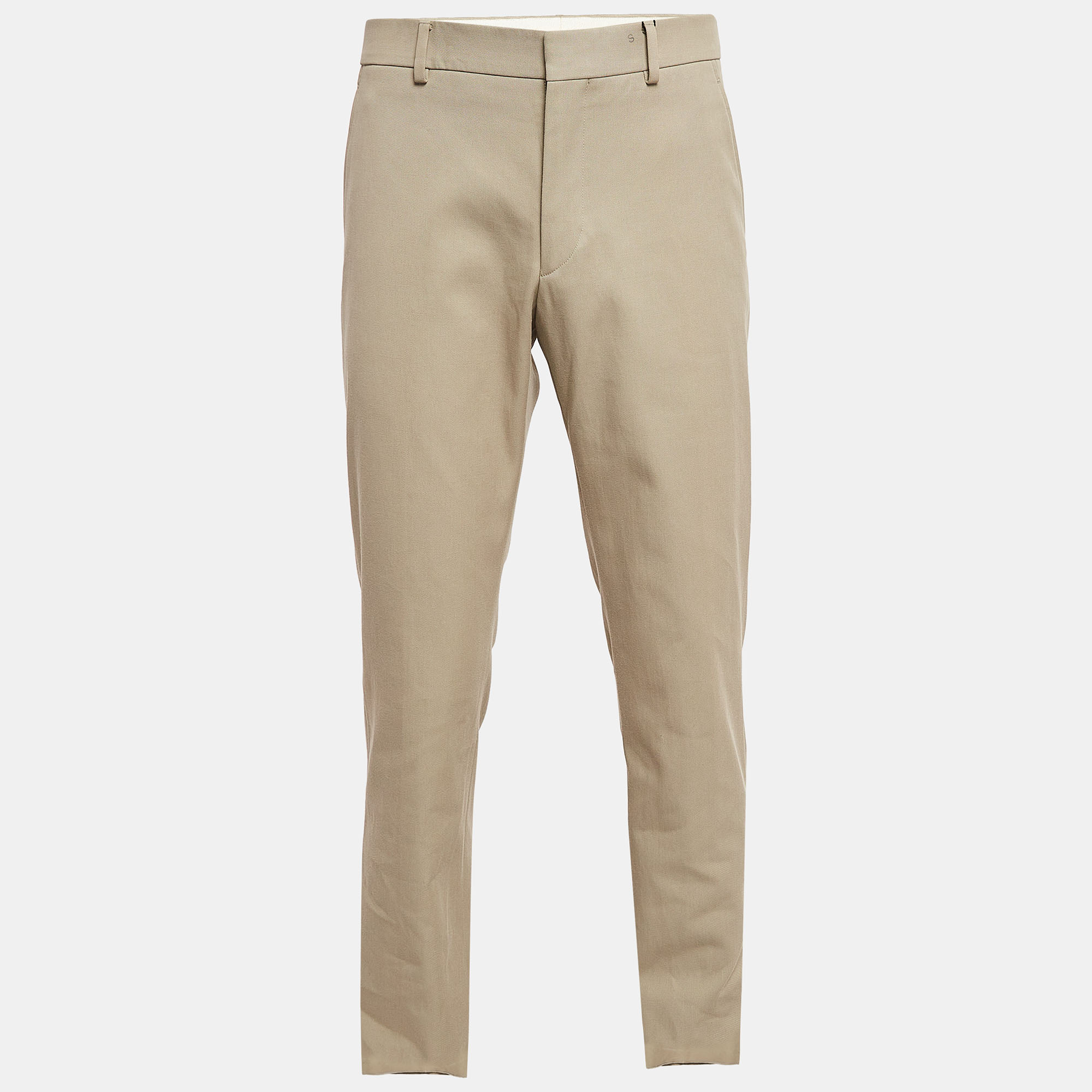 

Hermes Beige Cotton Deperlant Decoupe Drill de Trousers L