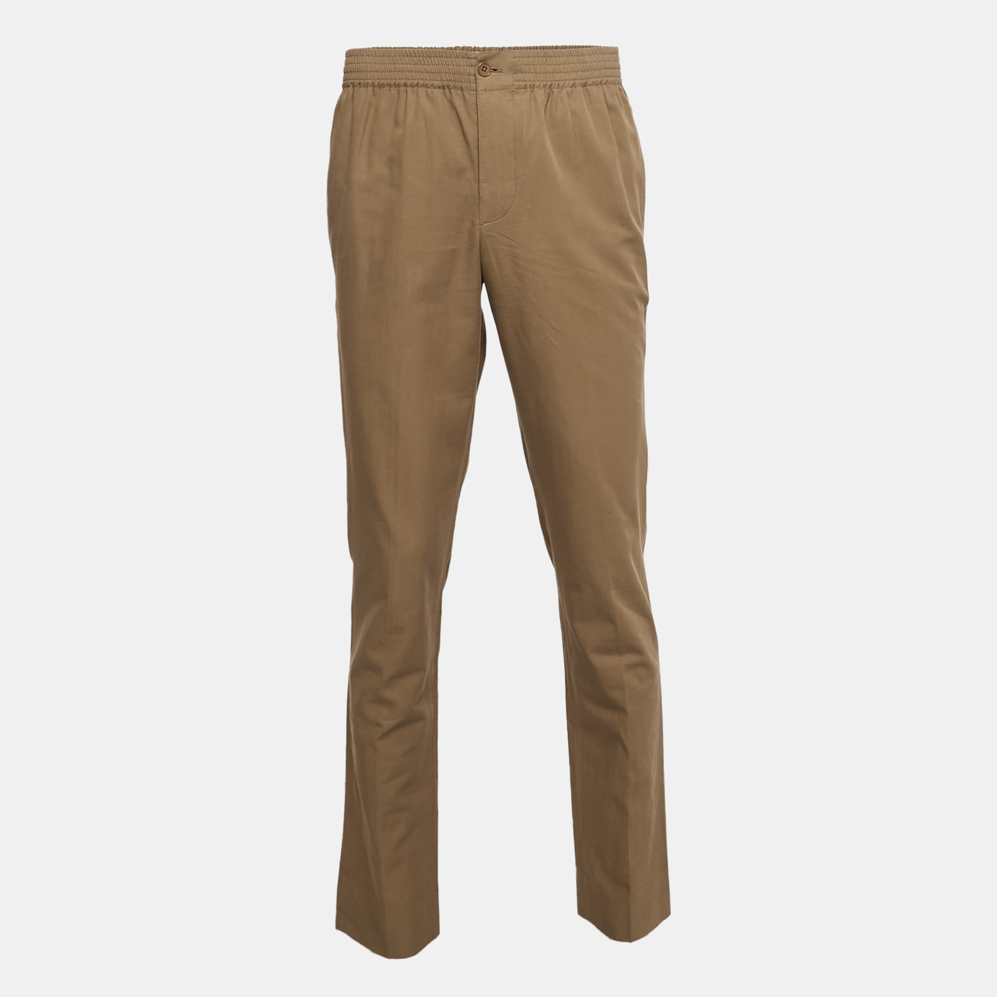 

Hermes Brown Cotton Drawstring Straight Leg Pants M