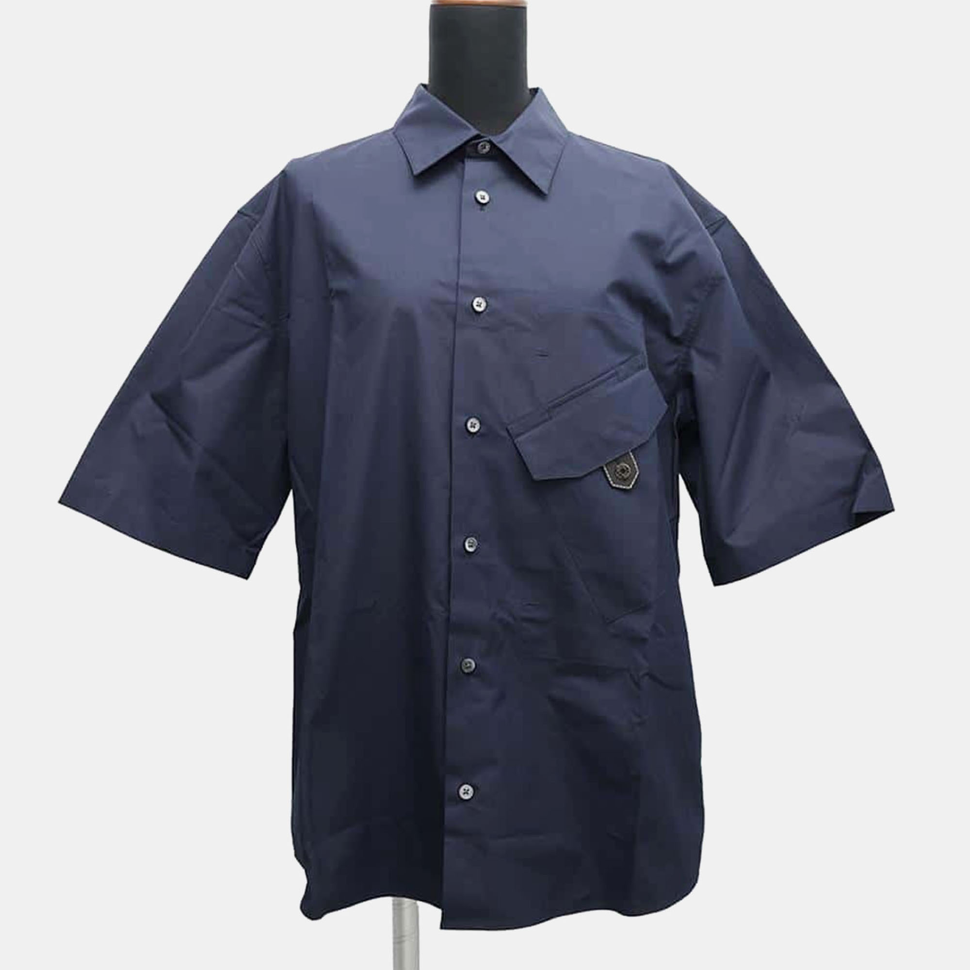 

Hermes With Leather Details Navy Cotton100% Shirt Size, Navy blue