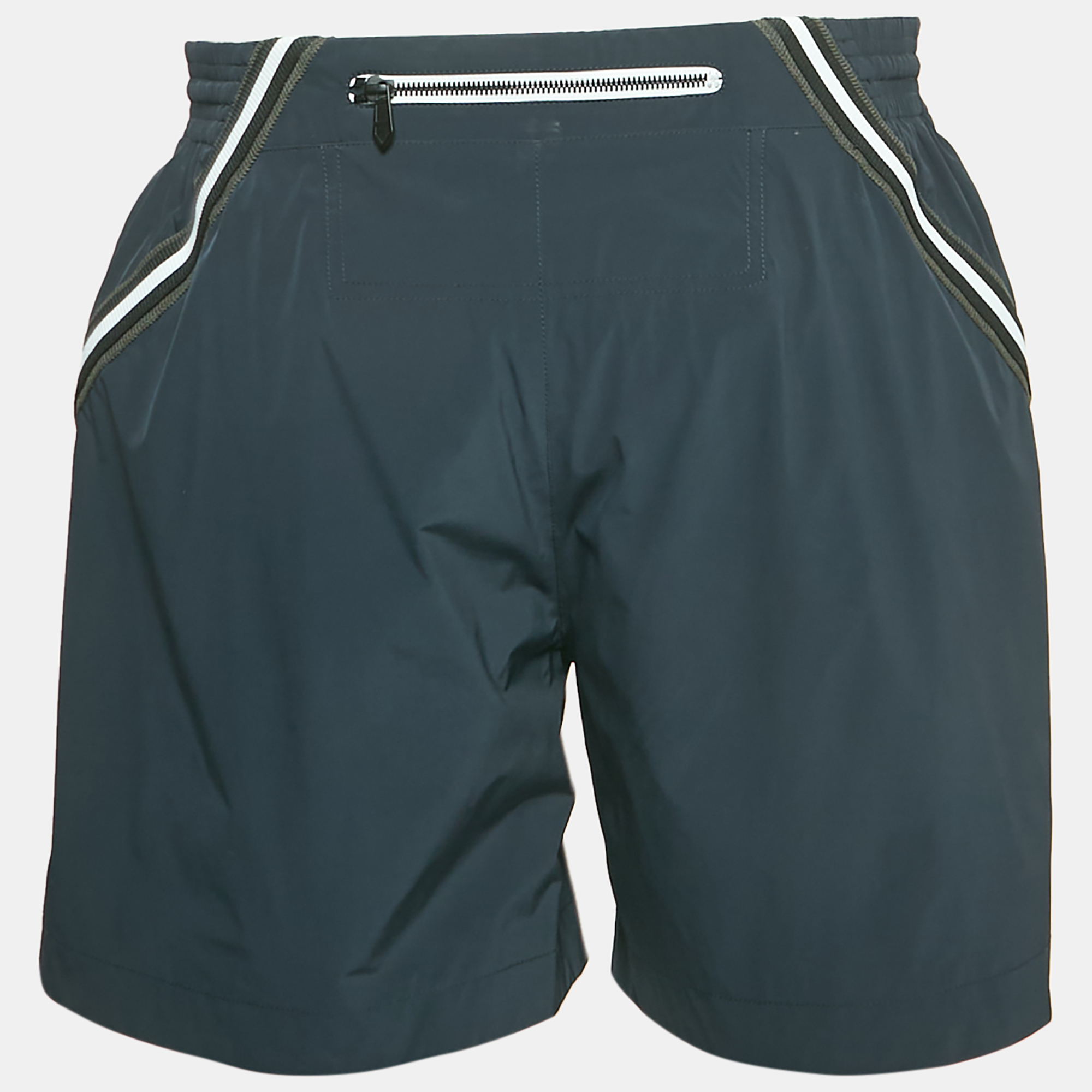 

Hermès Navy Blue Nylon Drawstring Shorts L