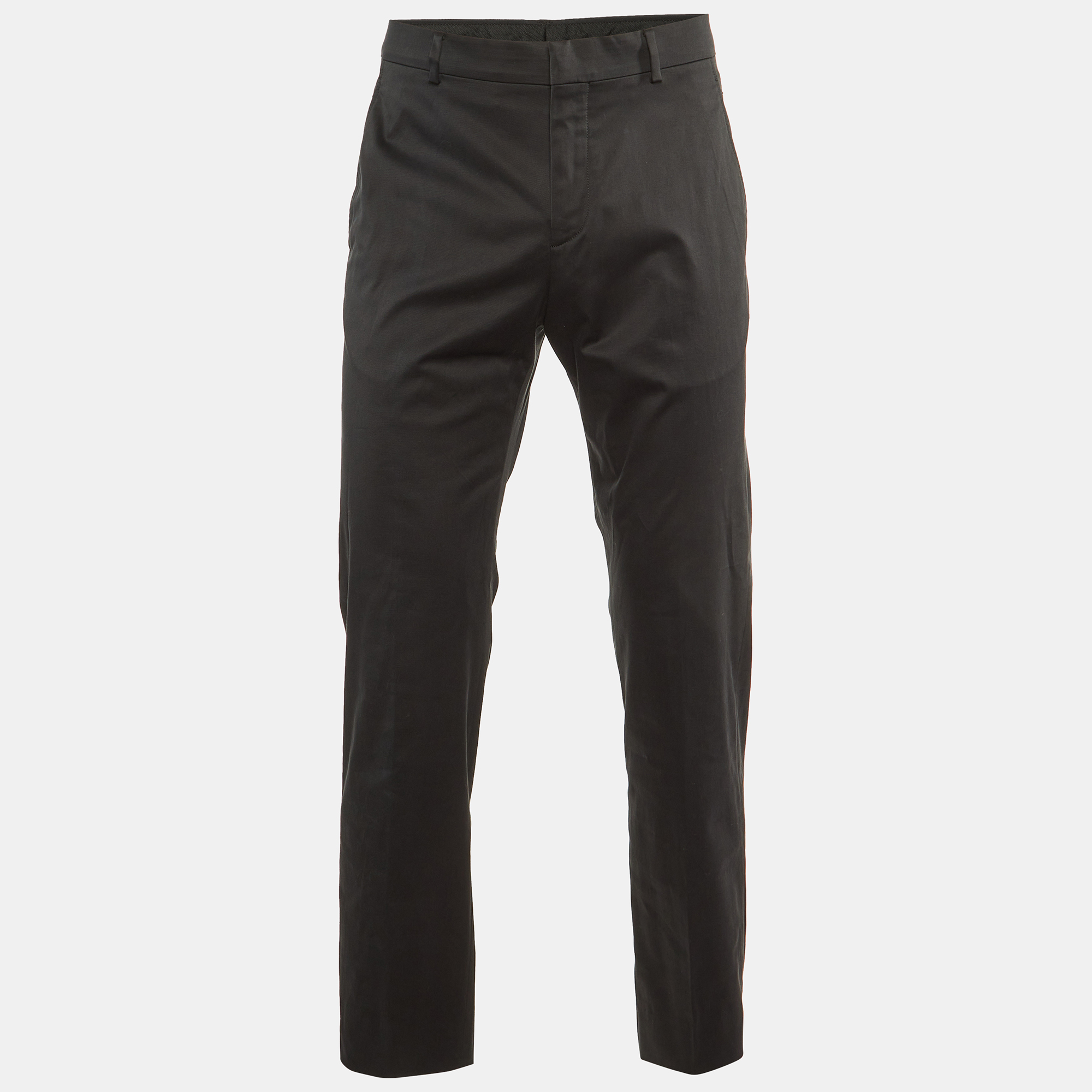 

Hermès Black Cotton Straight Leg Pants L