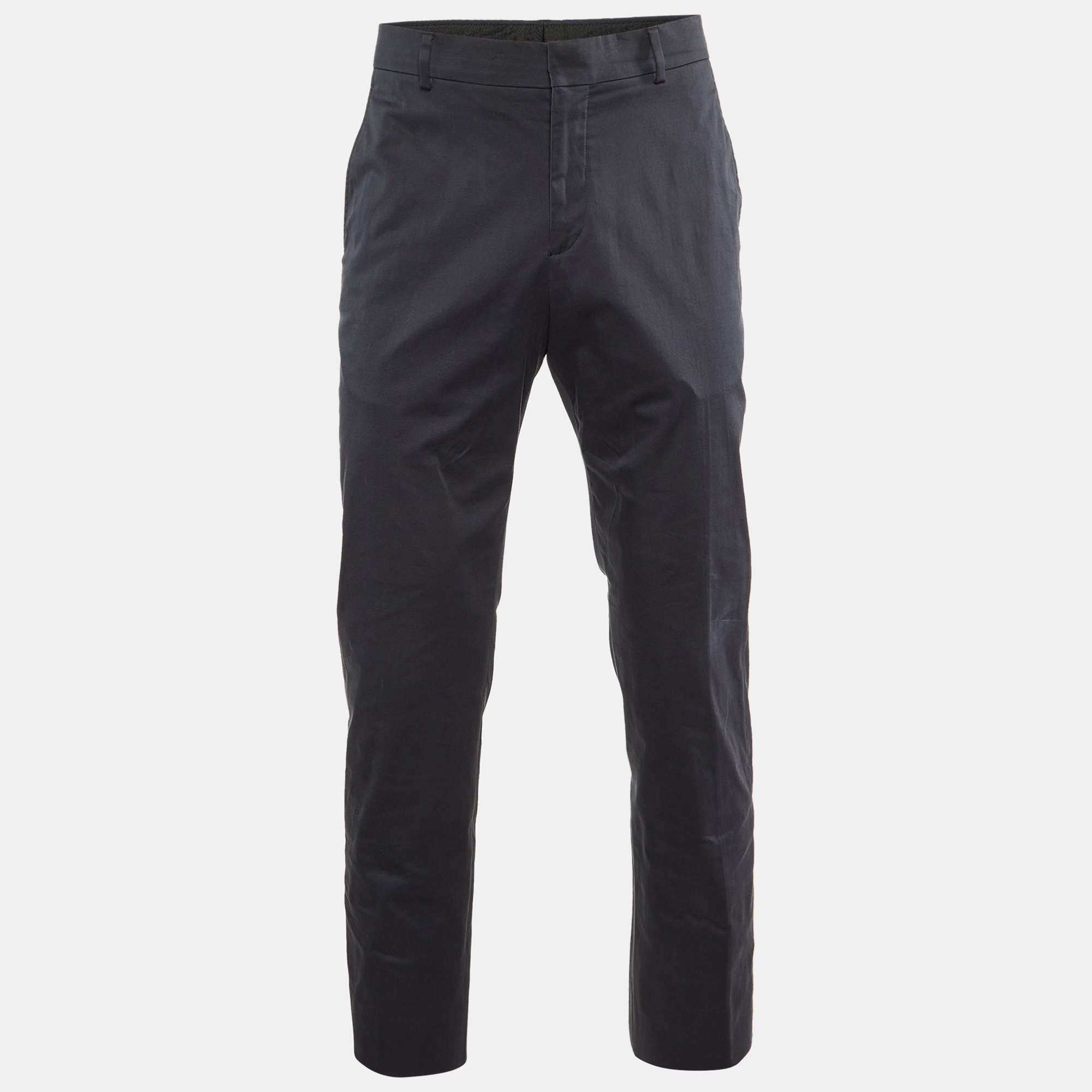 

Hermès Midnight Blue Cotton Regular Fit Pants M, Navy blue