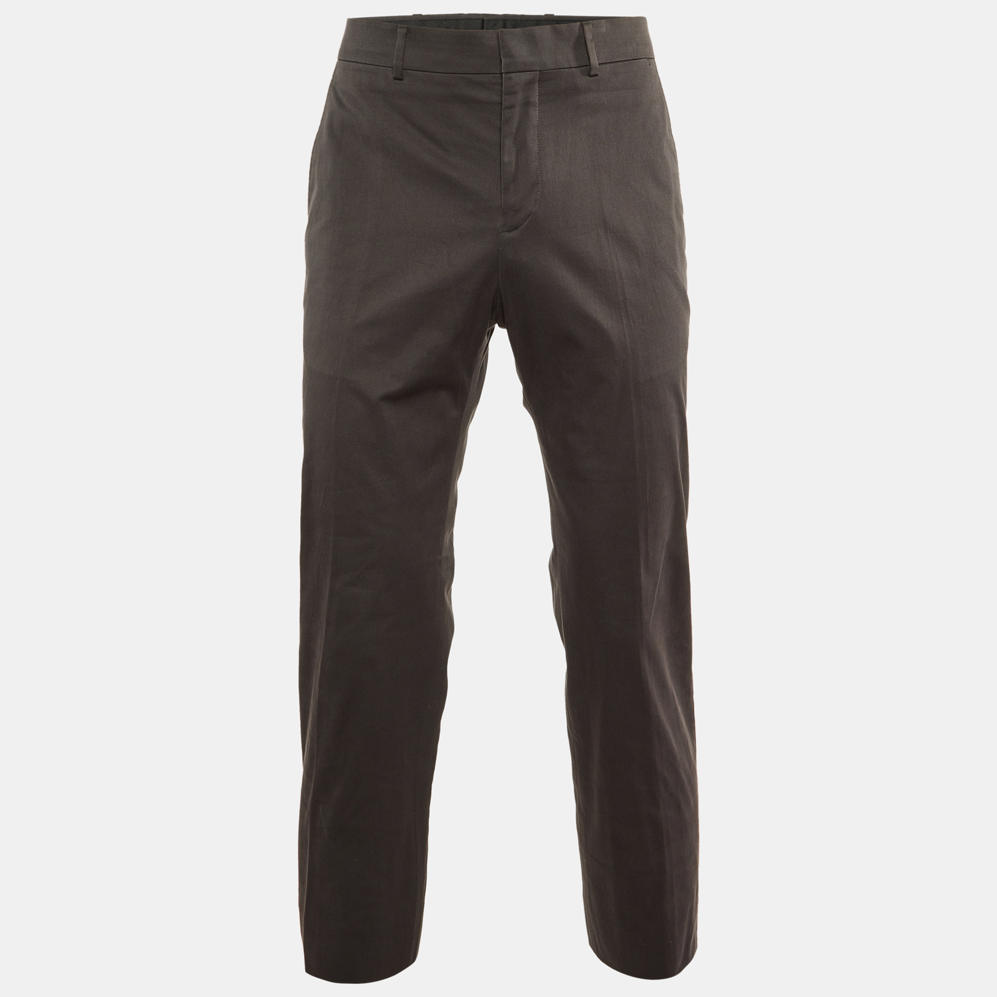 

Hermes Charcoal Grey Cotton Regular Fit Pants M