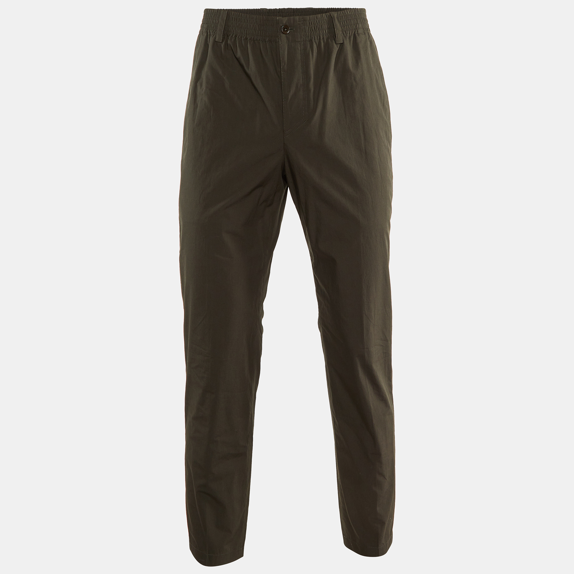 

Hermes Black Cotton Drawstring Waist Tapered Pants M