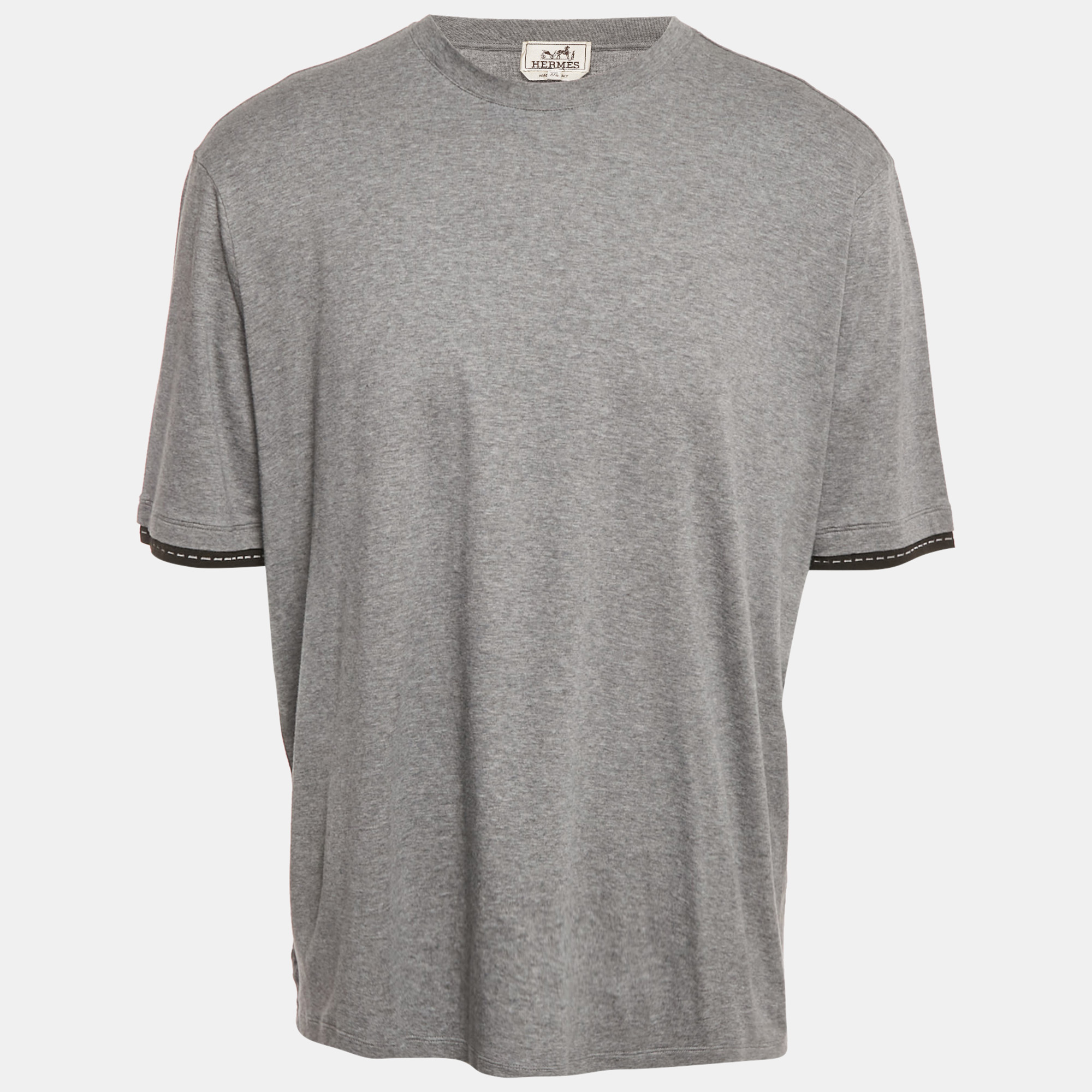 

Hermes Grey Jersey Crew Neck T-Shirt XXL