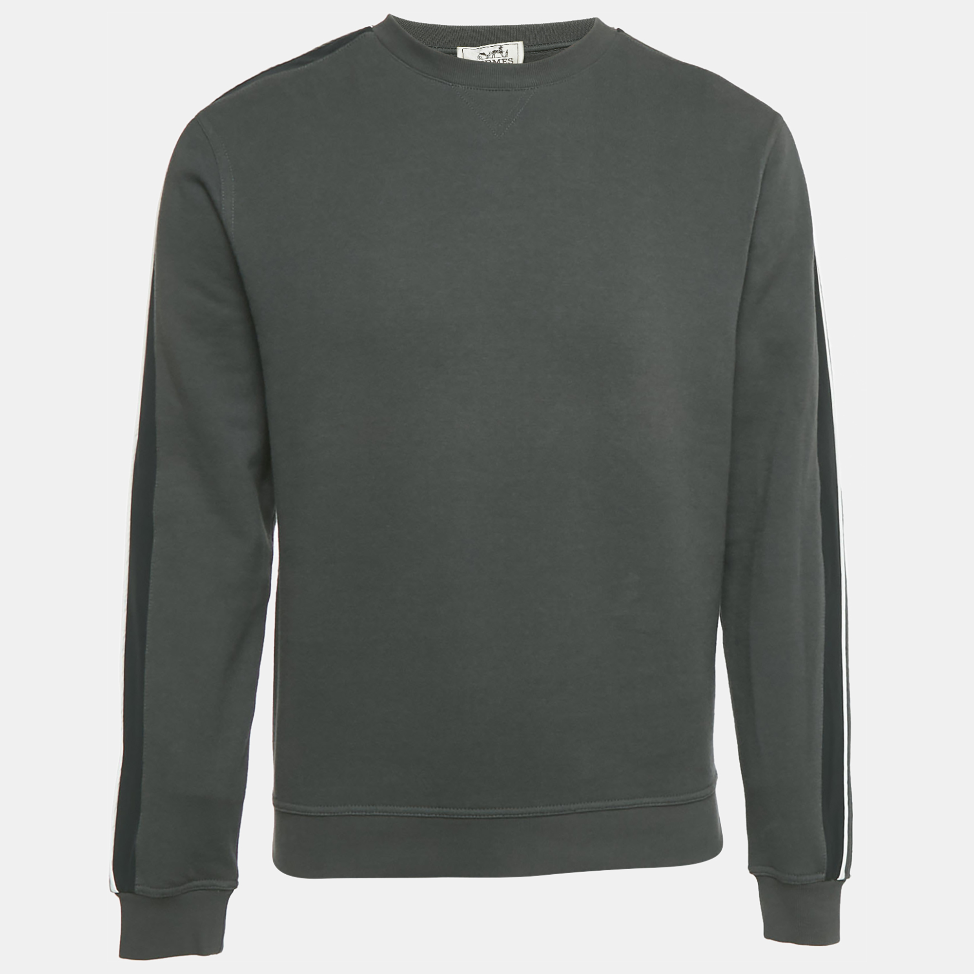 

Hermes Green Cotton Run H Crewneck Sweatshirt S