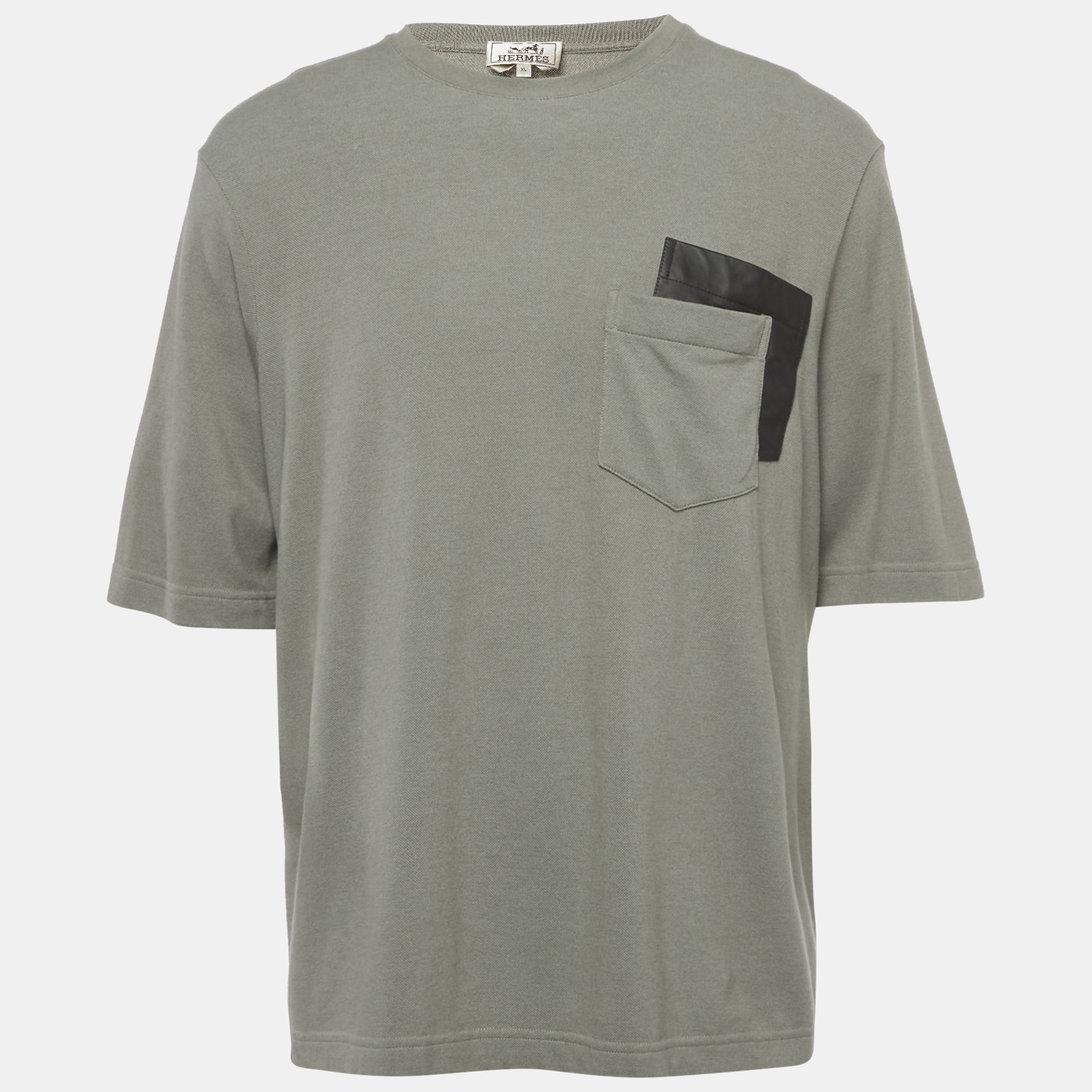 

Hermes Grey Cotton Pique Crew Neck T-Shirt XL