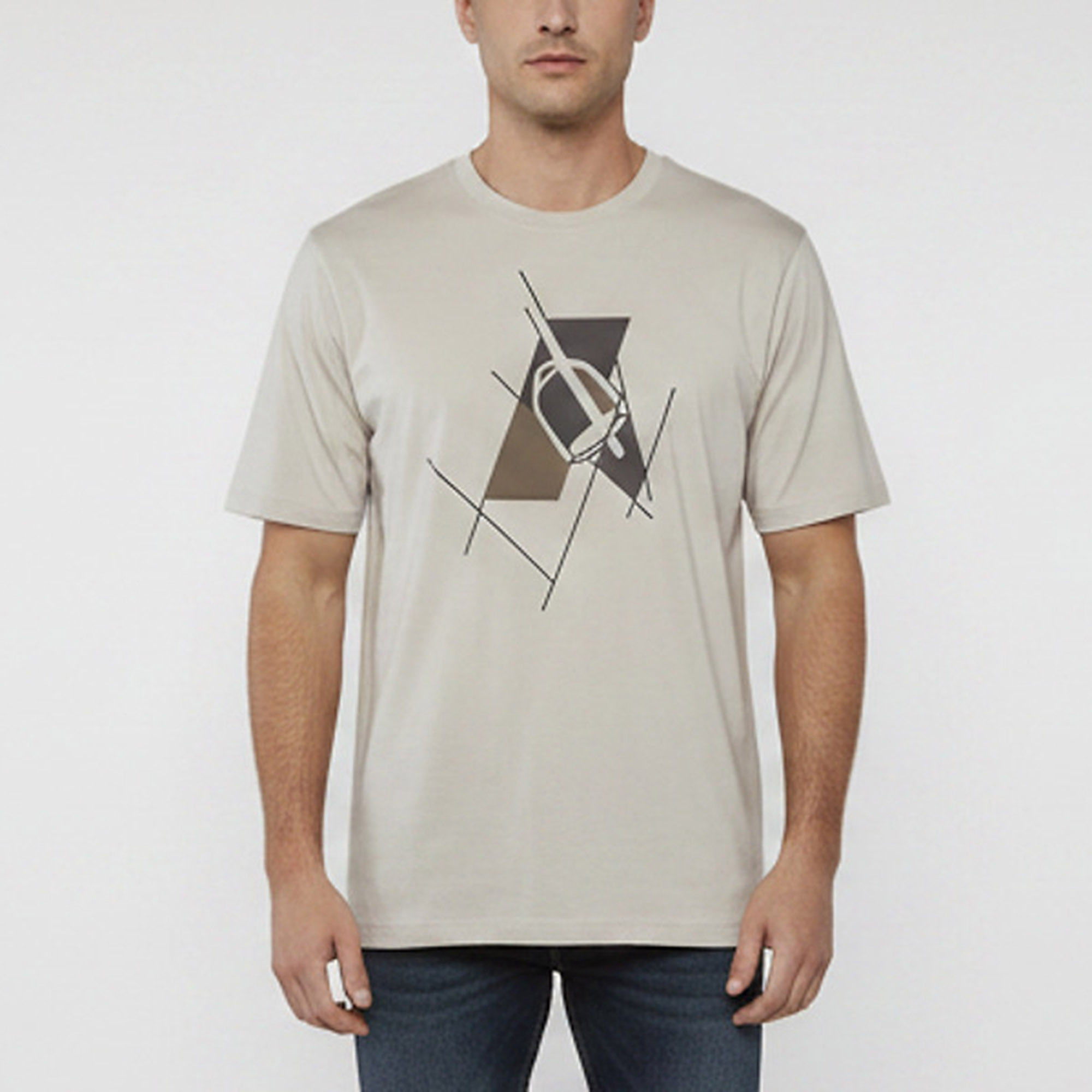 

Hermes Grey Graphic Print Cotton Jersey Crewneck T-Shirt L