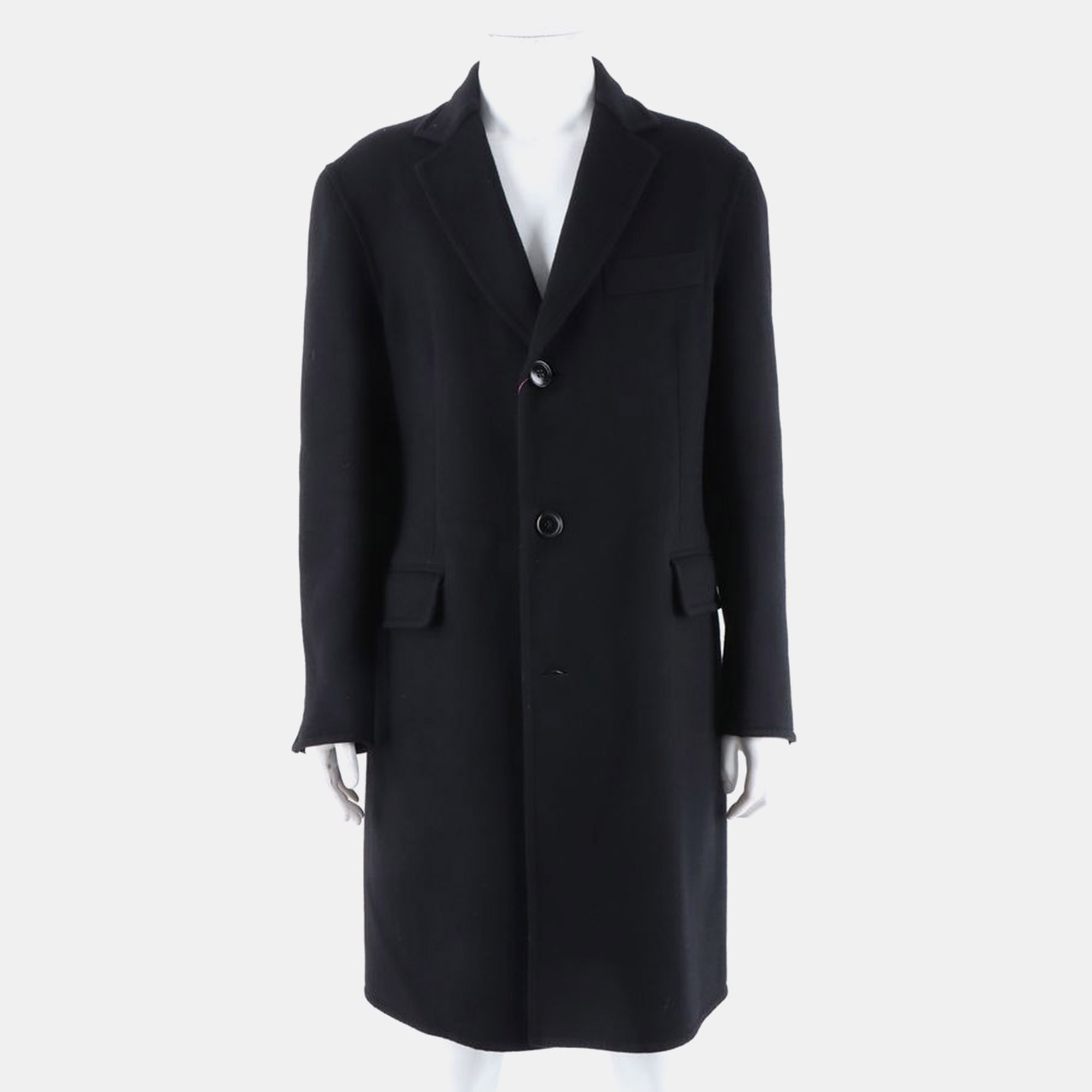 

Hermès Black Cashmere Coat Size M