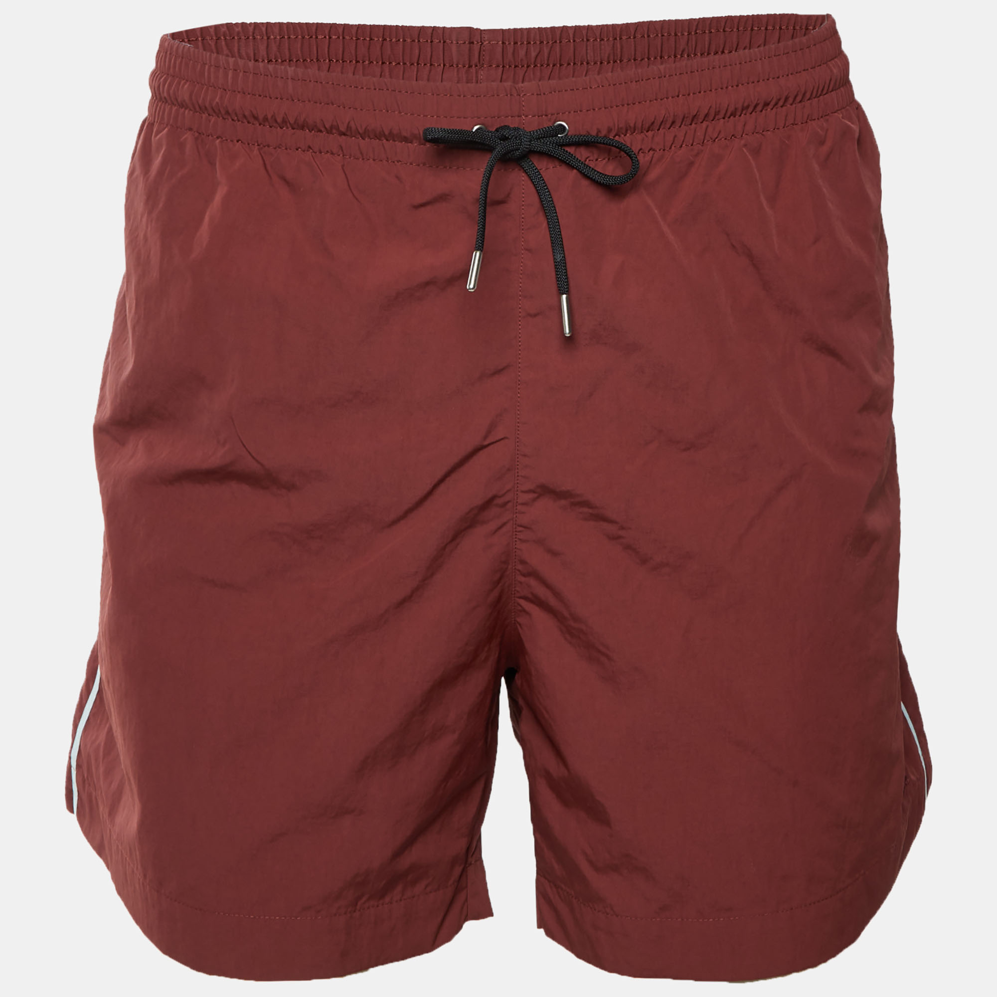 Herm&egrave;s Maroon Nylon Swim Shorts XXL