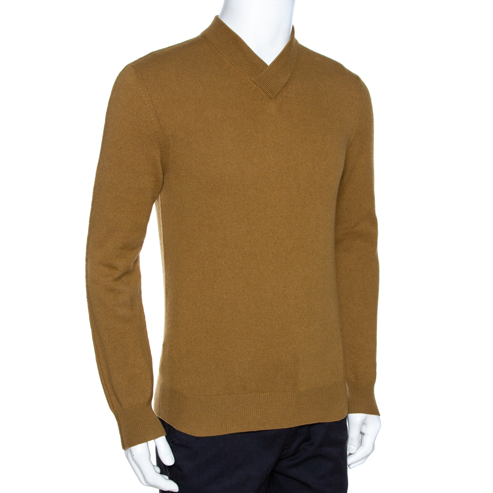 

Hermes Tan Brown Rib Knit Cashmere Long Sleeve Sweater