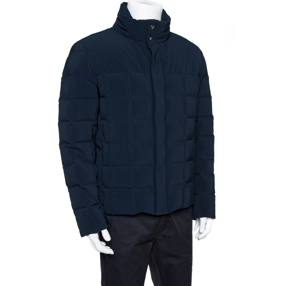 

Hermes Navy Blue Puffer Jacket