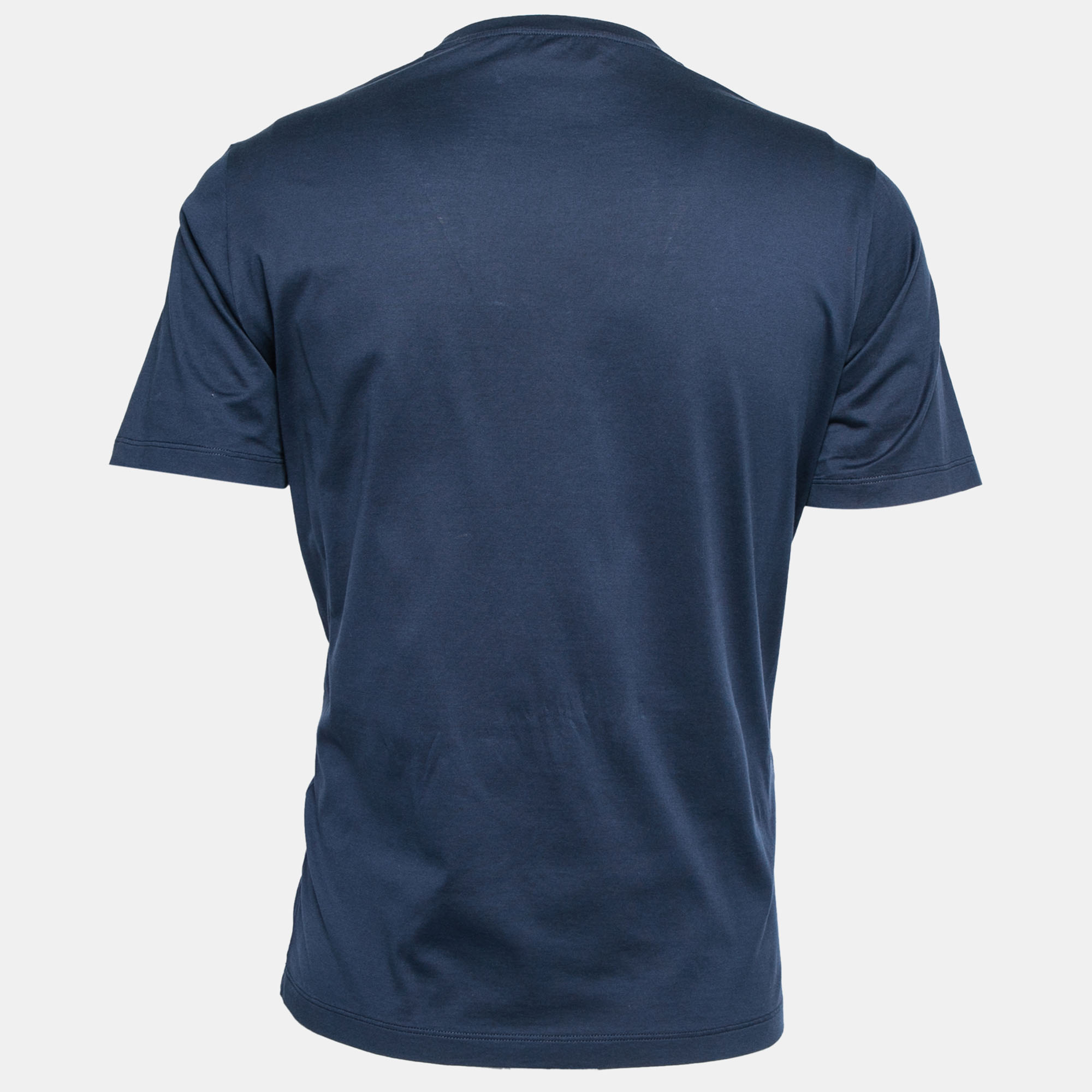 

Hermes Navy Blue Mors Embroidered Cotton Crewneck T-Shirt