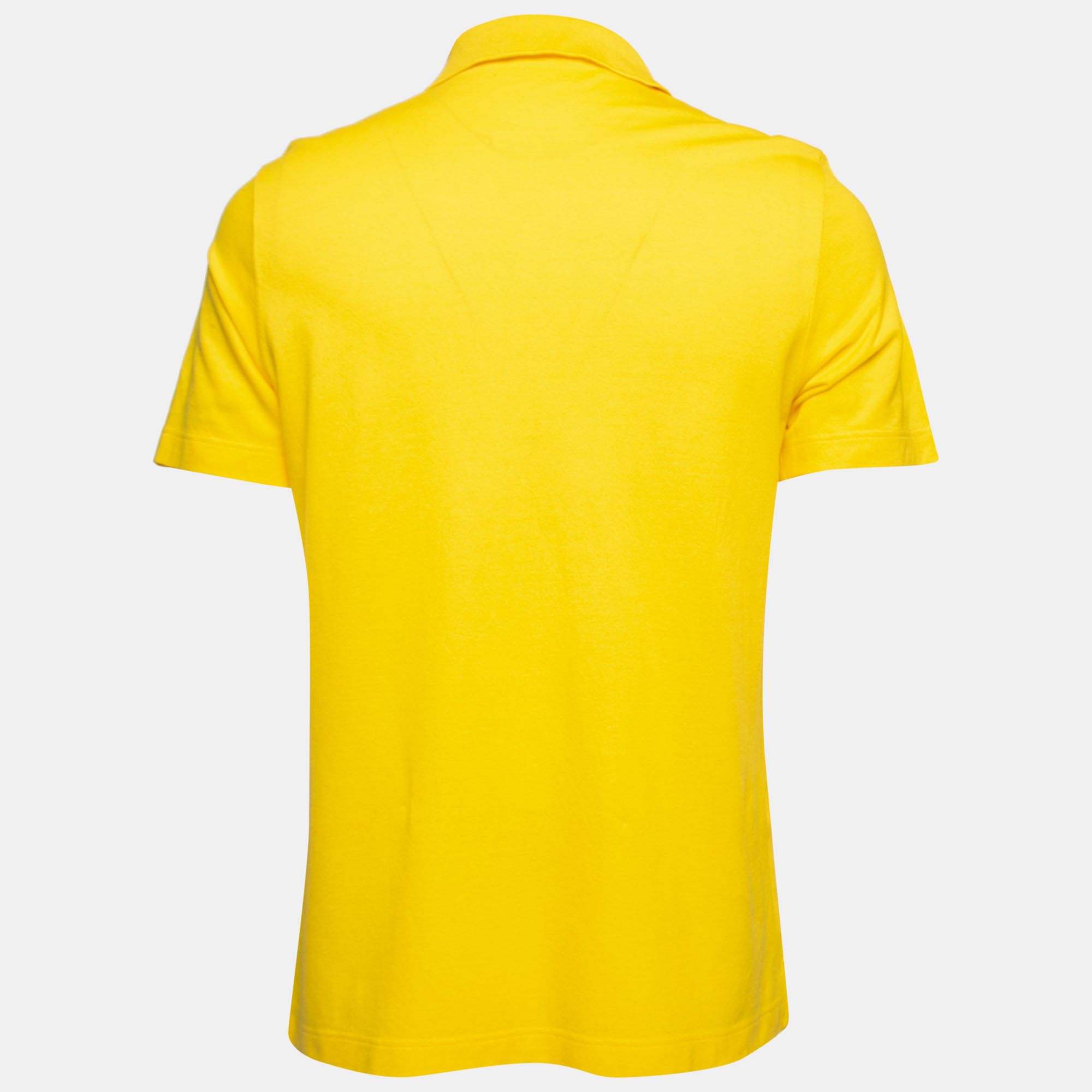 

Hermes Yellow Cotton Pique Pocket Detailed Polo T-Shirt