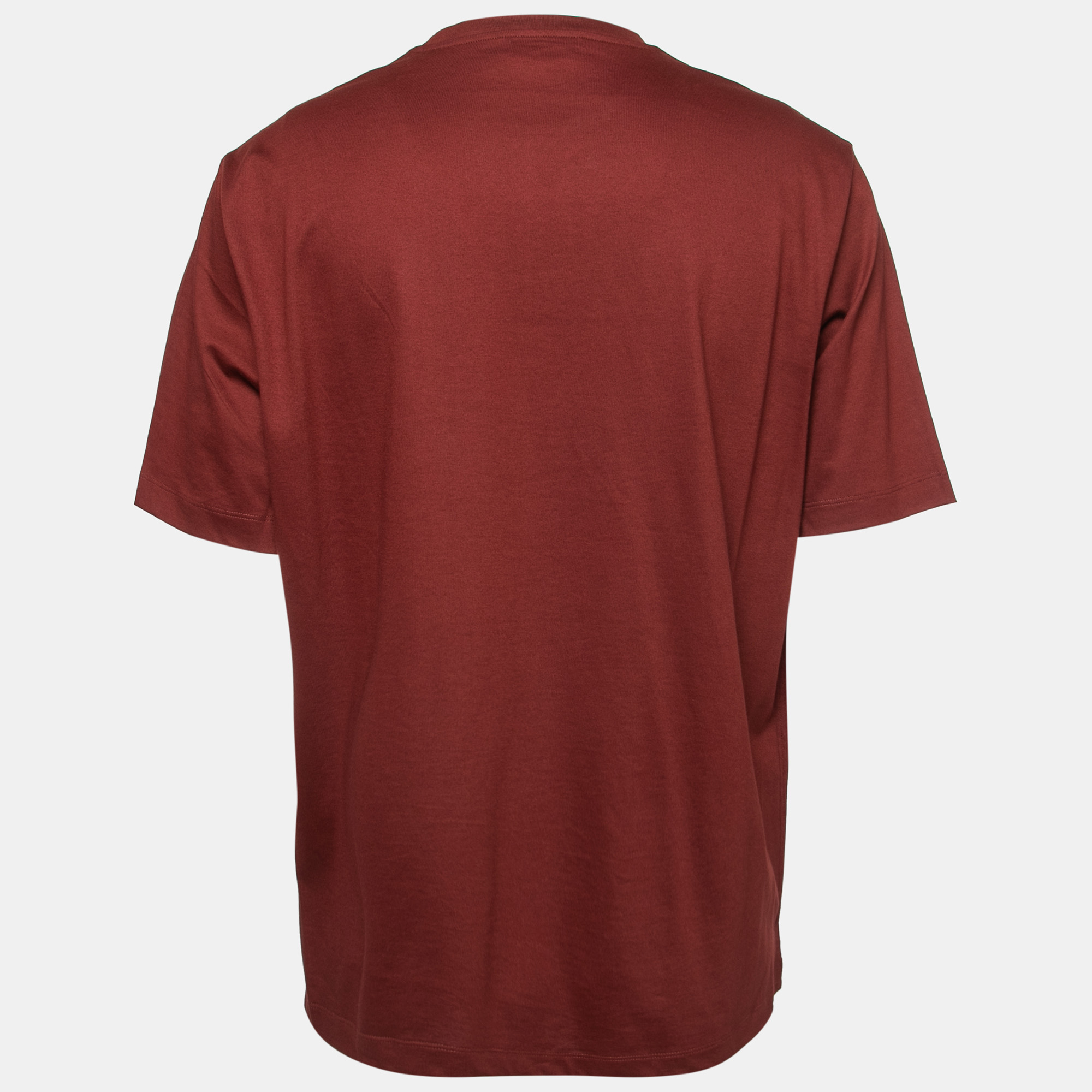 

Hermès Brown Jersey 3D H Embroidered T-Shirt