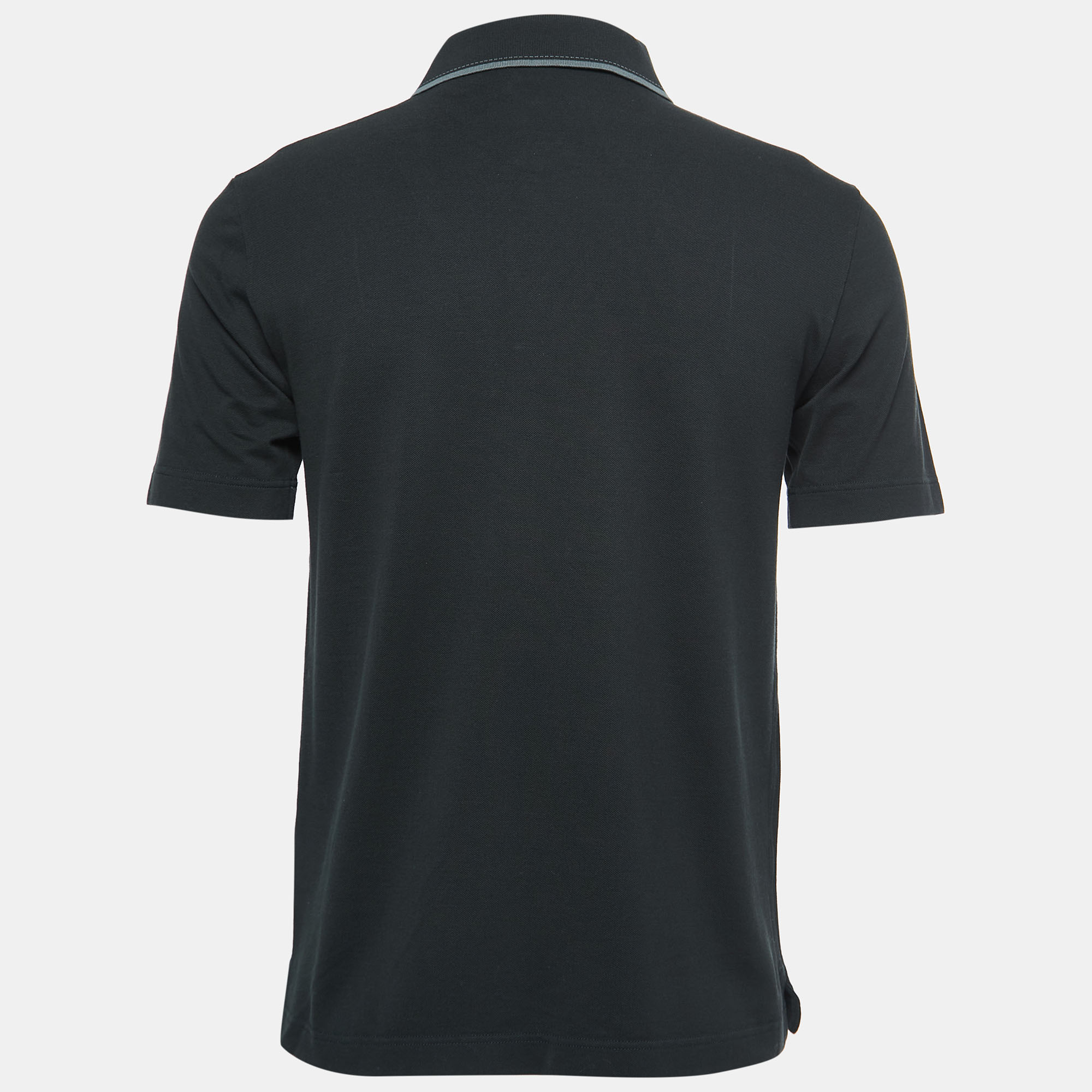 

Hermes Black Cotton Pique Polo T-Shirt