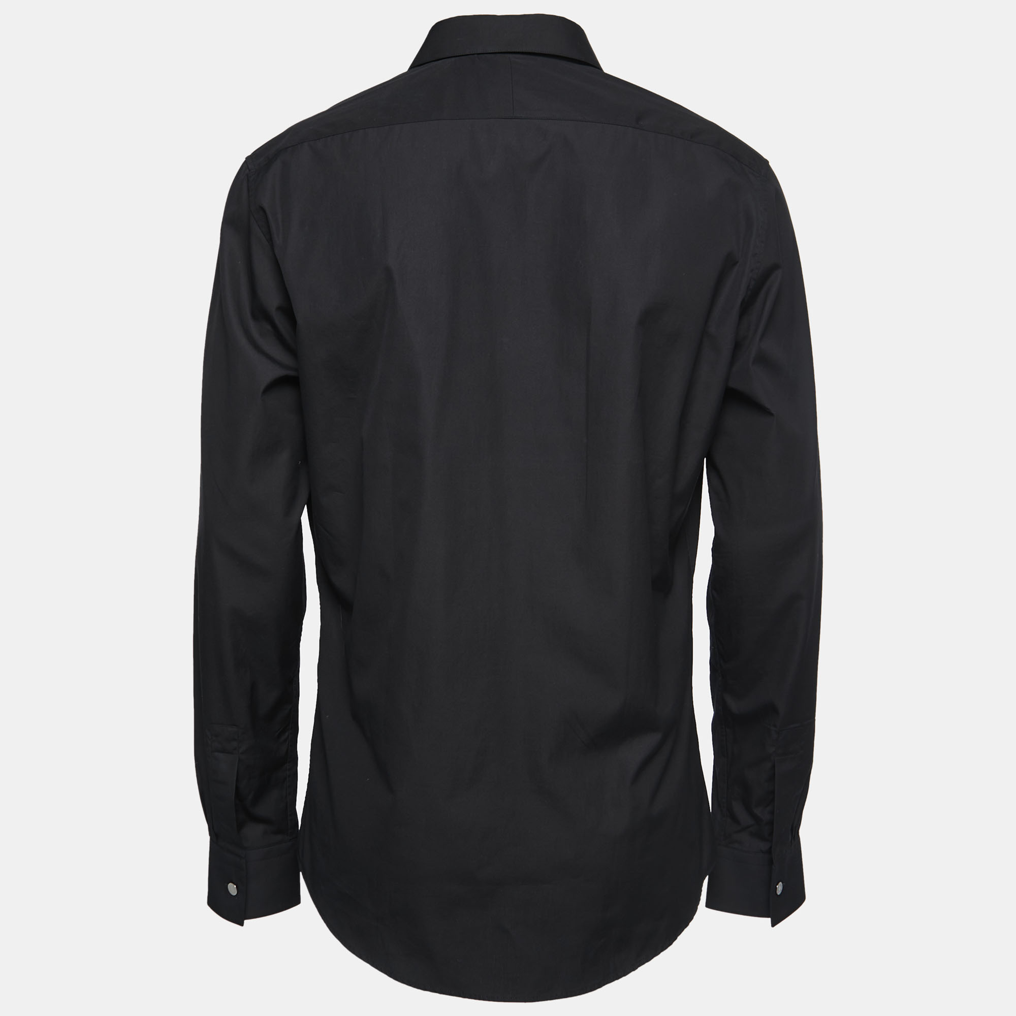 

Hermes Black Cotton Button Front Shirt