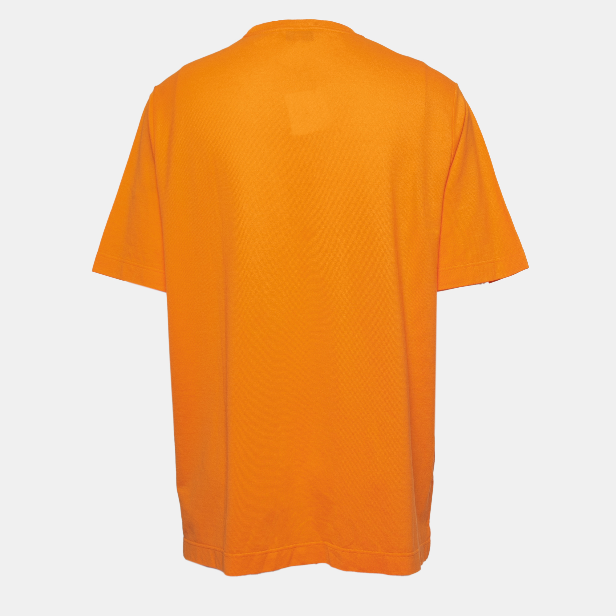 

Hermes Orange Cotton Knit Crew Neck Short Sleeve T-Shirt