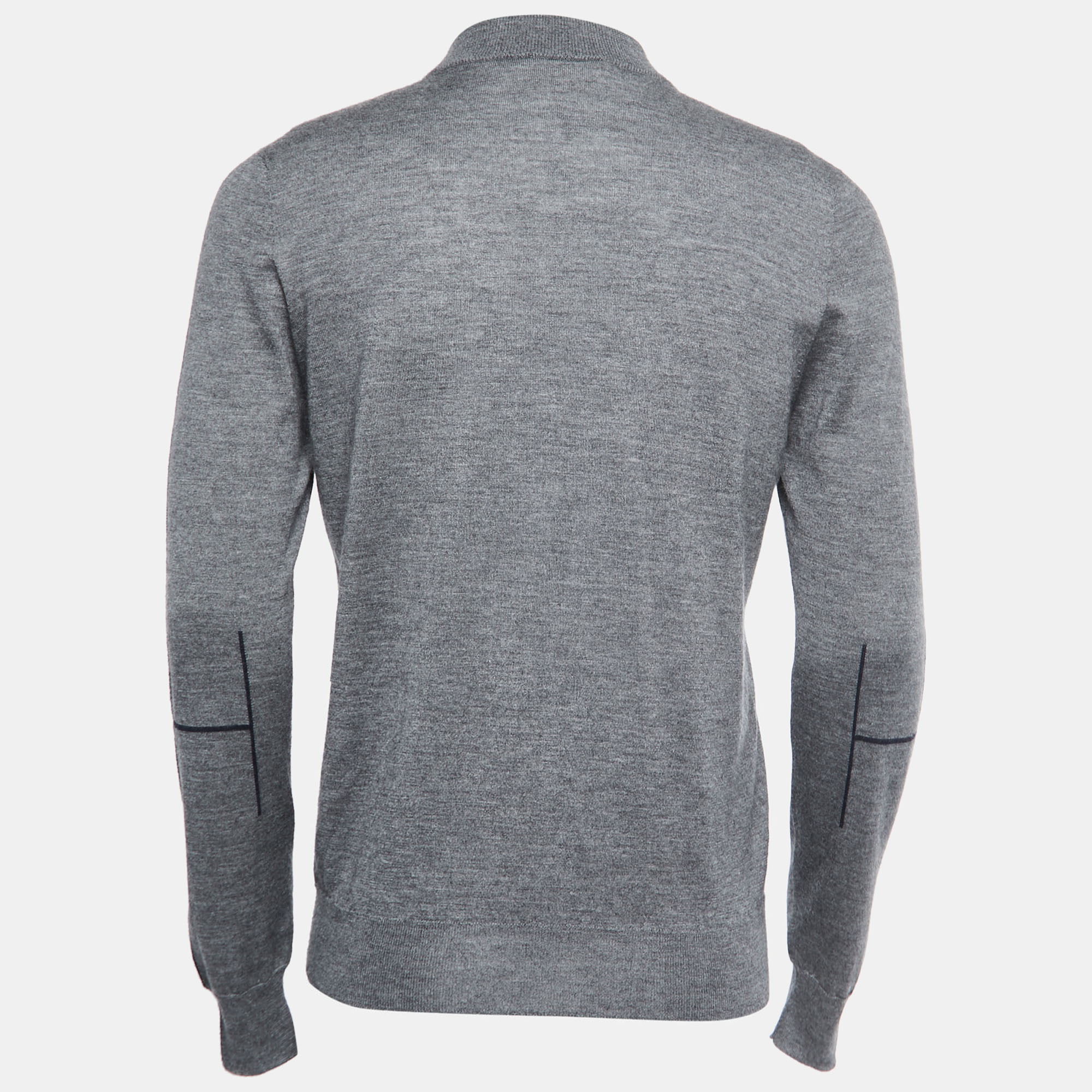 

Hermes Grey Cashmere Blend Zip Front Jacket