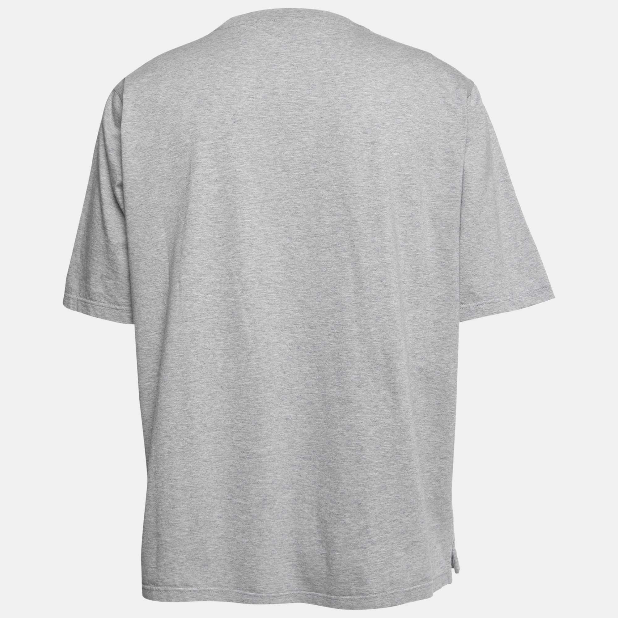 

Hermes Grey Cotton Patch Detail Crew Neck T-Shirt