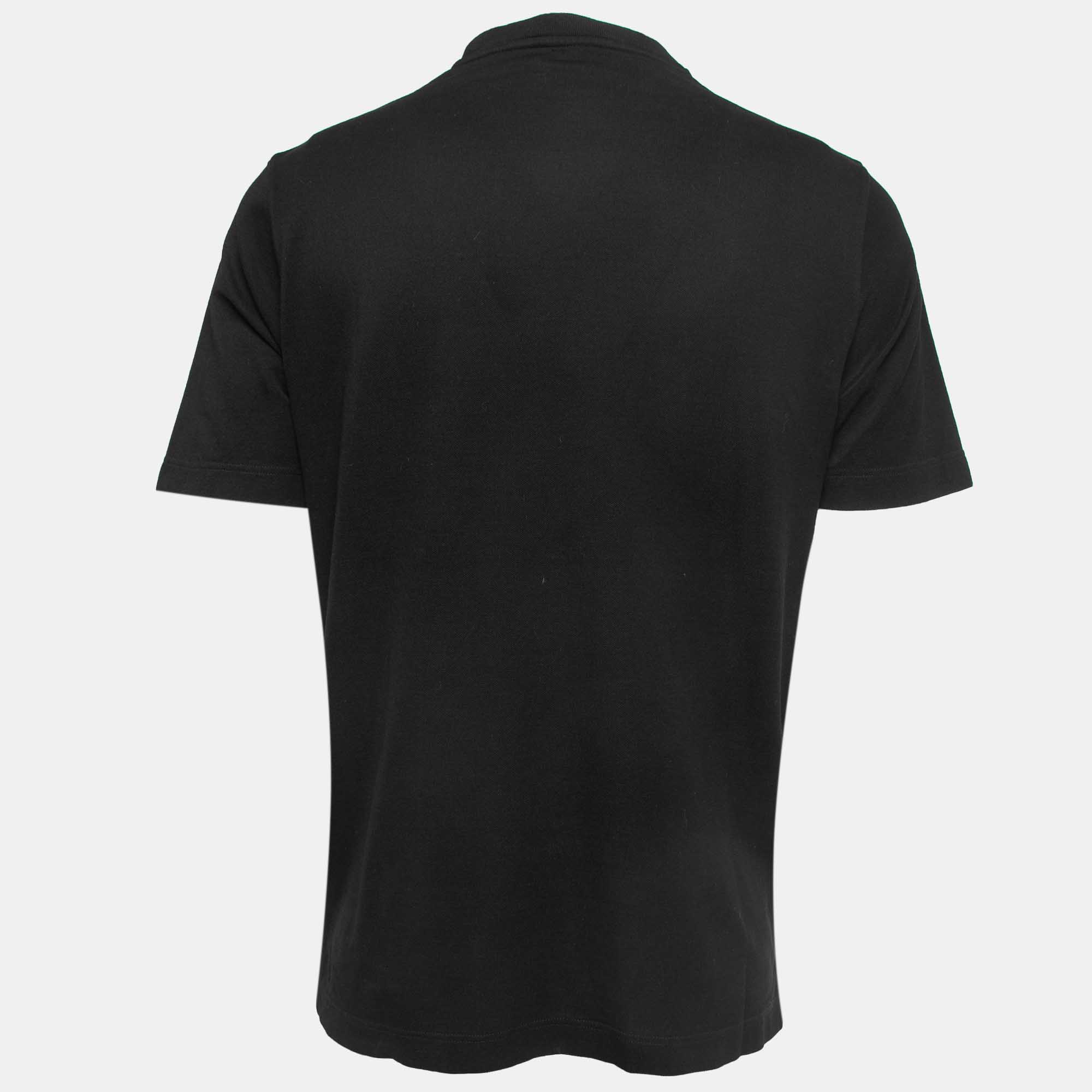 

Hermes Black Cotton Crew Neck Half Sleeve T-Shirt