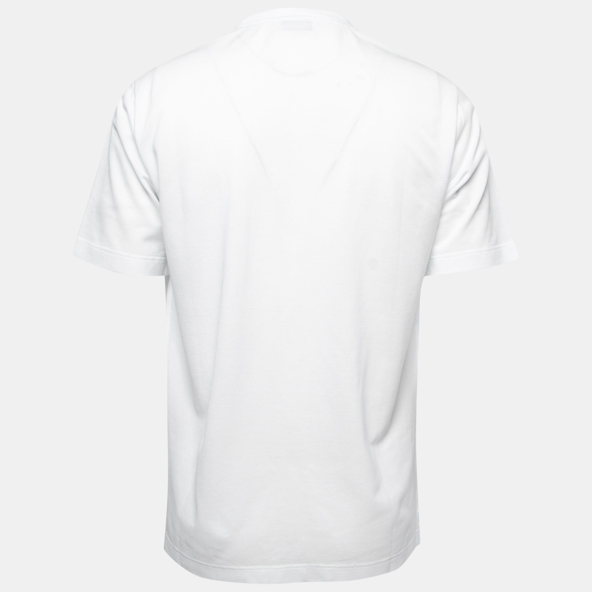 

Hermes White Cotton Crew Neck Half Sleeve T-Shirt
