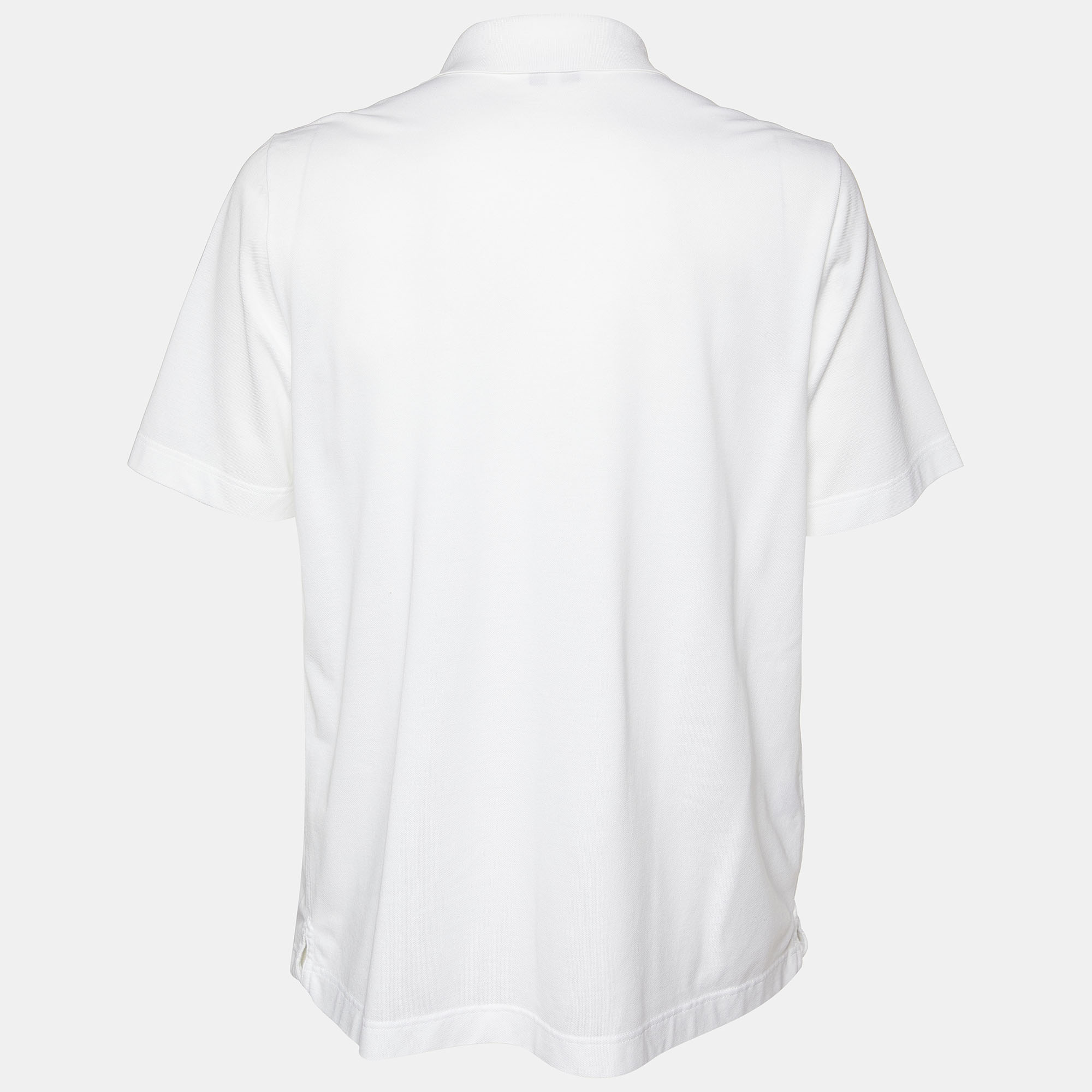 

Hermès White Cotton Pique Polo T-Shirt