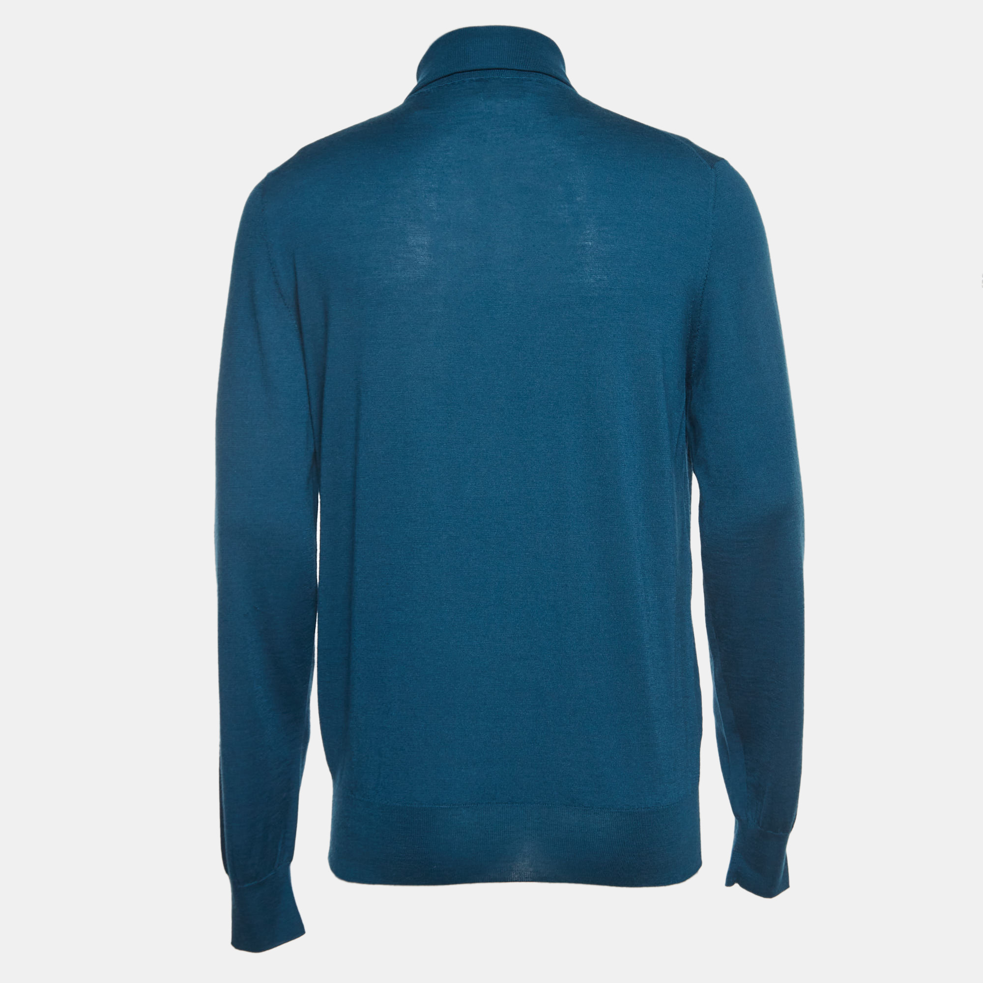 

Hermes Teal Blue Cashmere & Silk Knit Turtle Neck Sweater