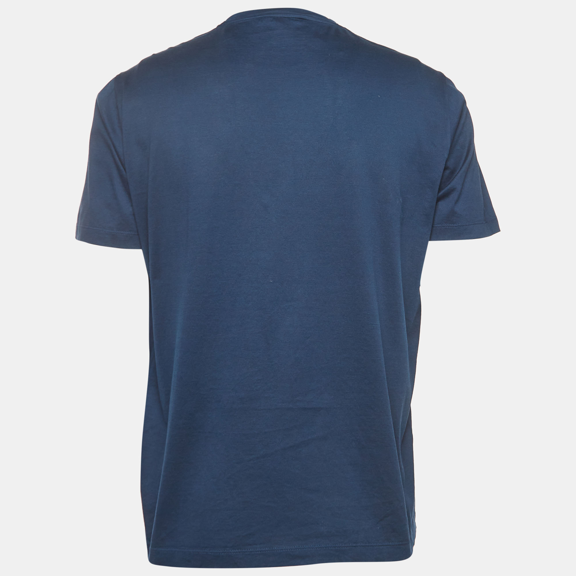 

Hermes Navy Blue Odyssee Print Cotton Crew Neck T-Shirt