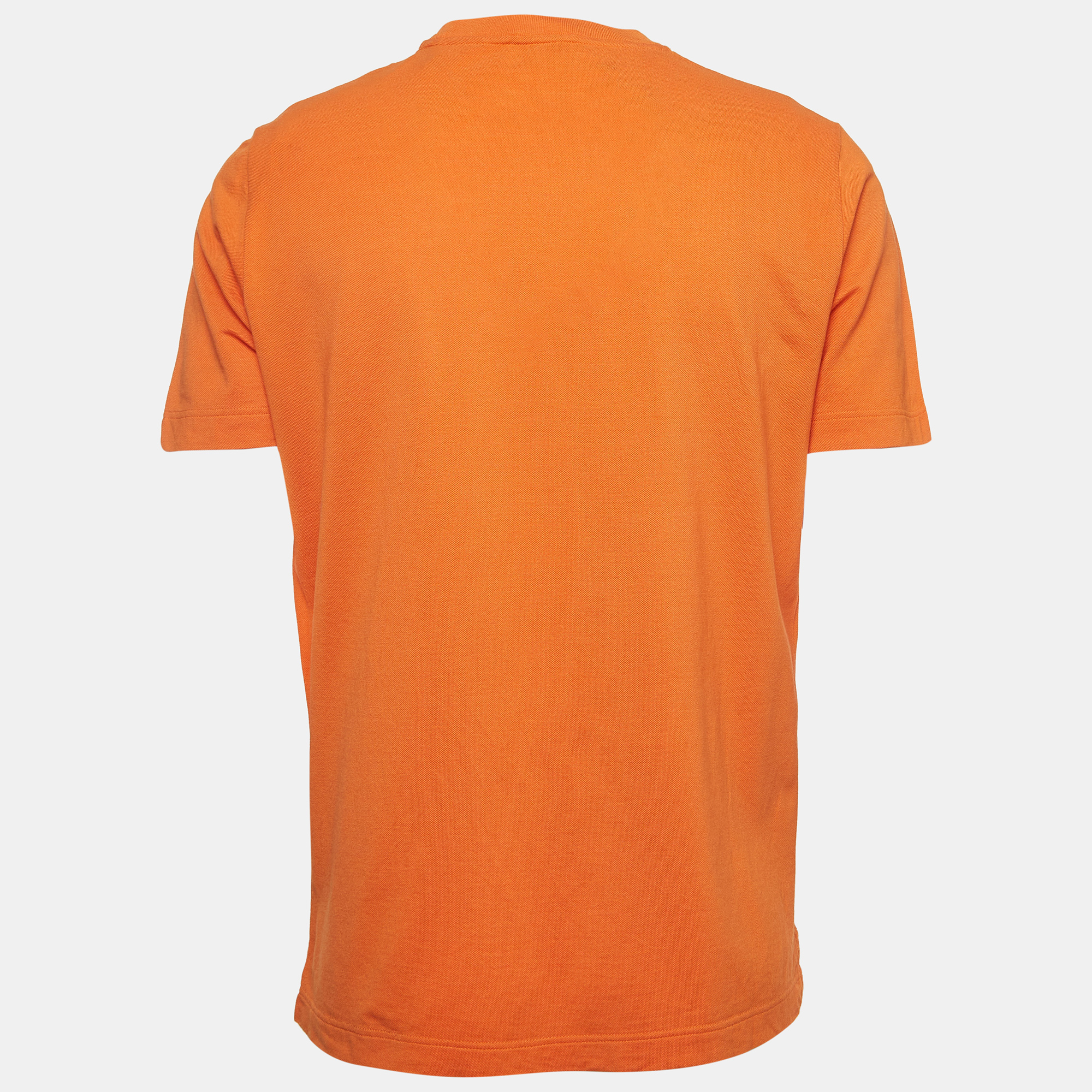 

Hermes Orange Cotton Pique Crew Neck T-Shirt