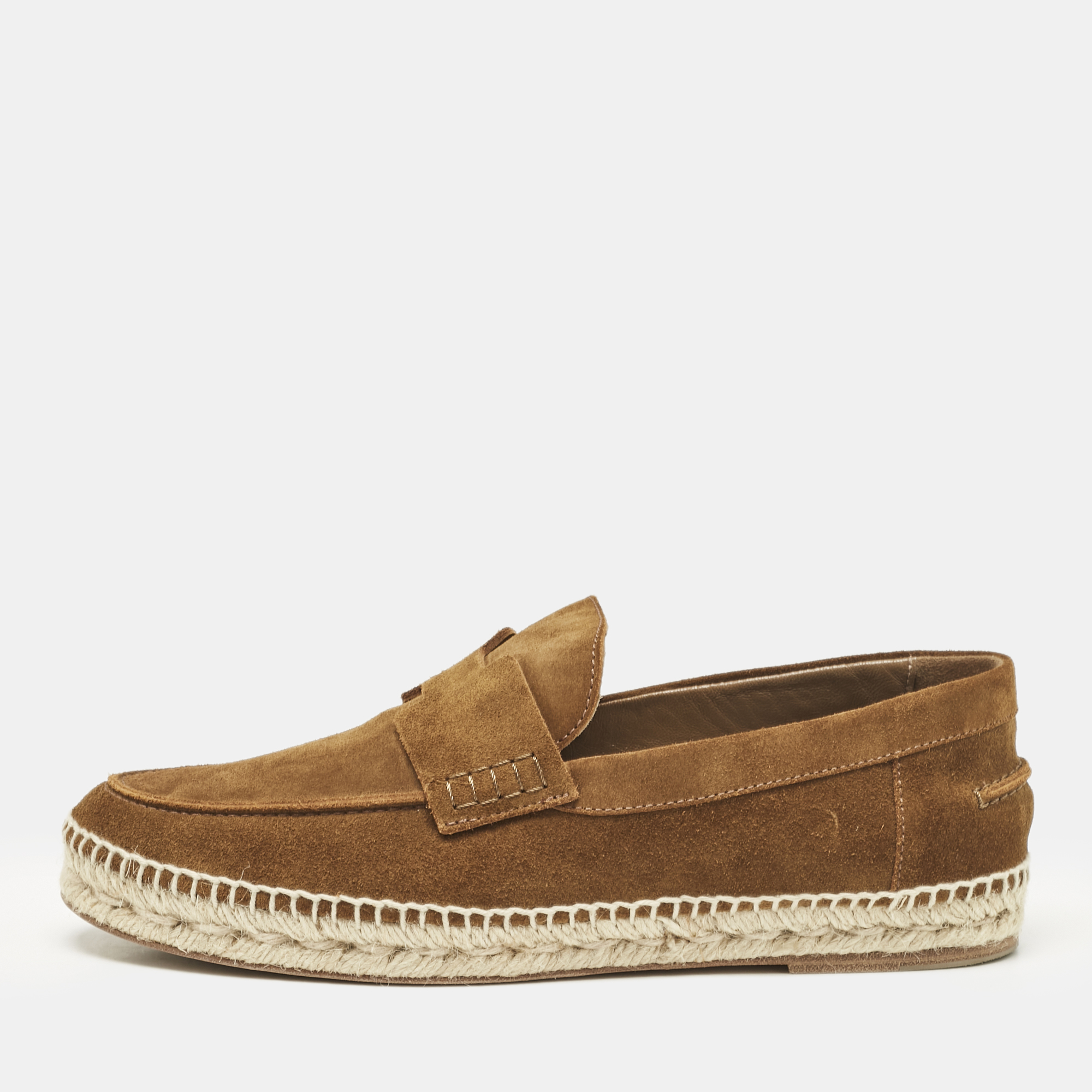 

Hermes Brown Suede Trip Espadrille Flats Size