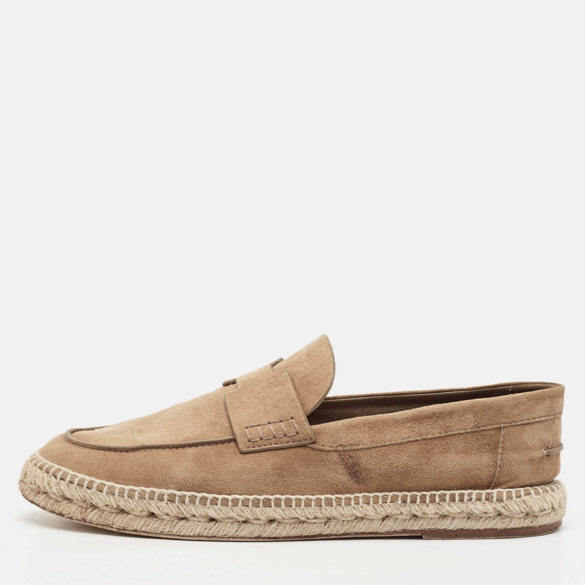 

Hermes Brown Suede Trip Slip On Espadrille Size