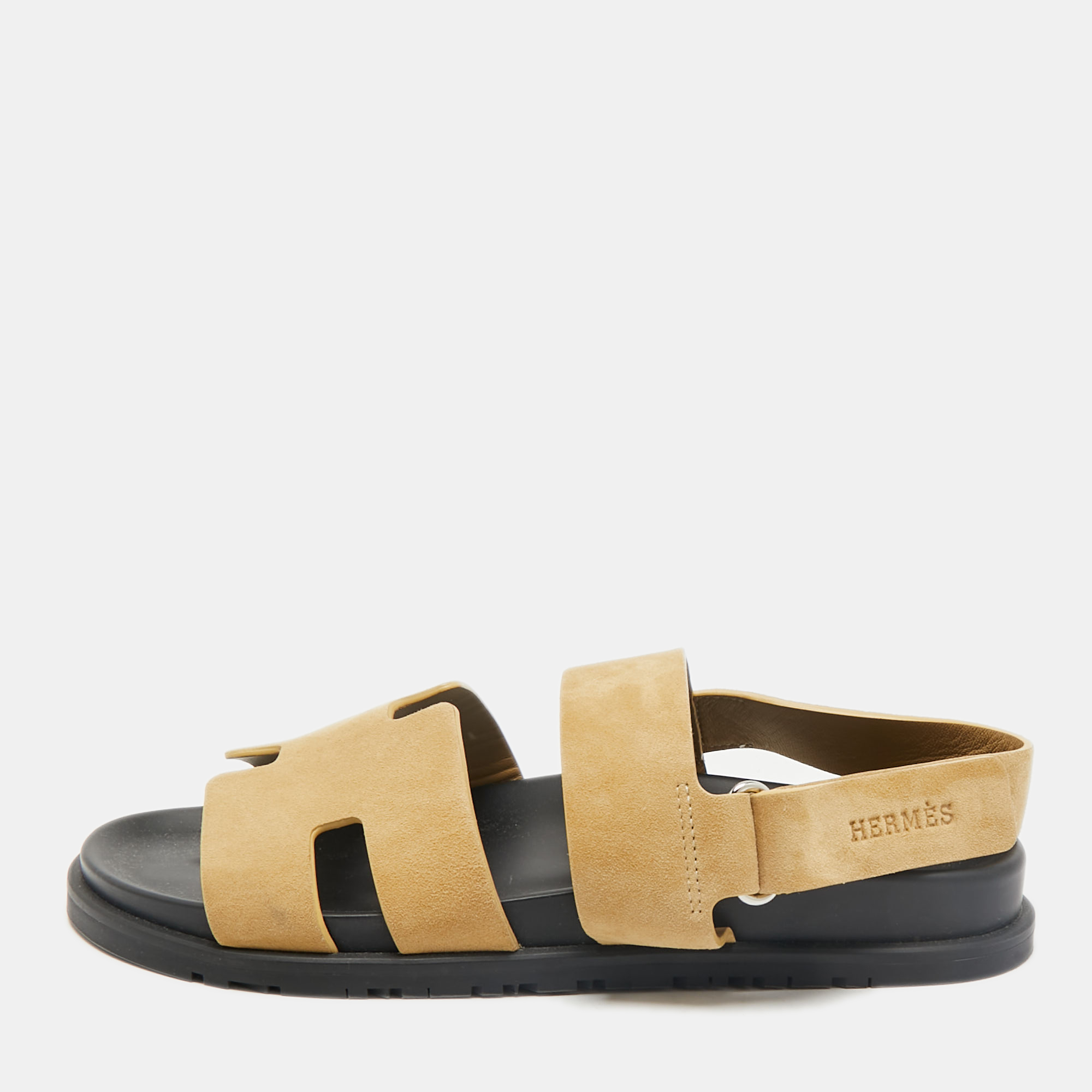 

Hermes Beige Suede Genius Slingback Sandals Size