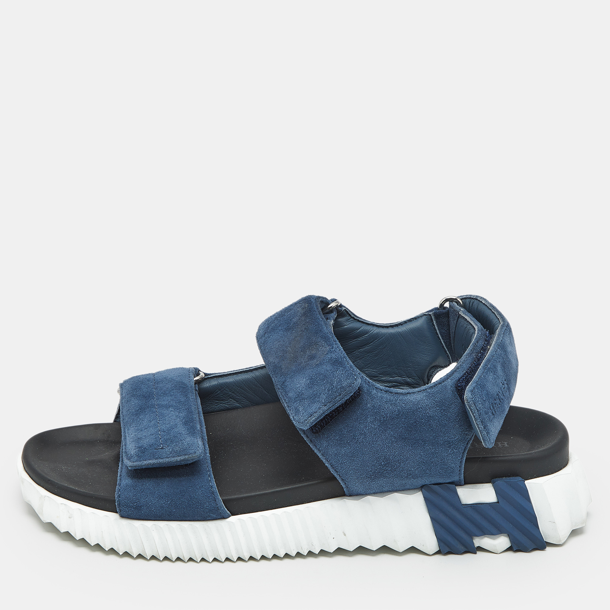 

Hermes Blue Suede Junior Slingback Sandals Size