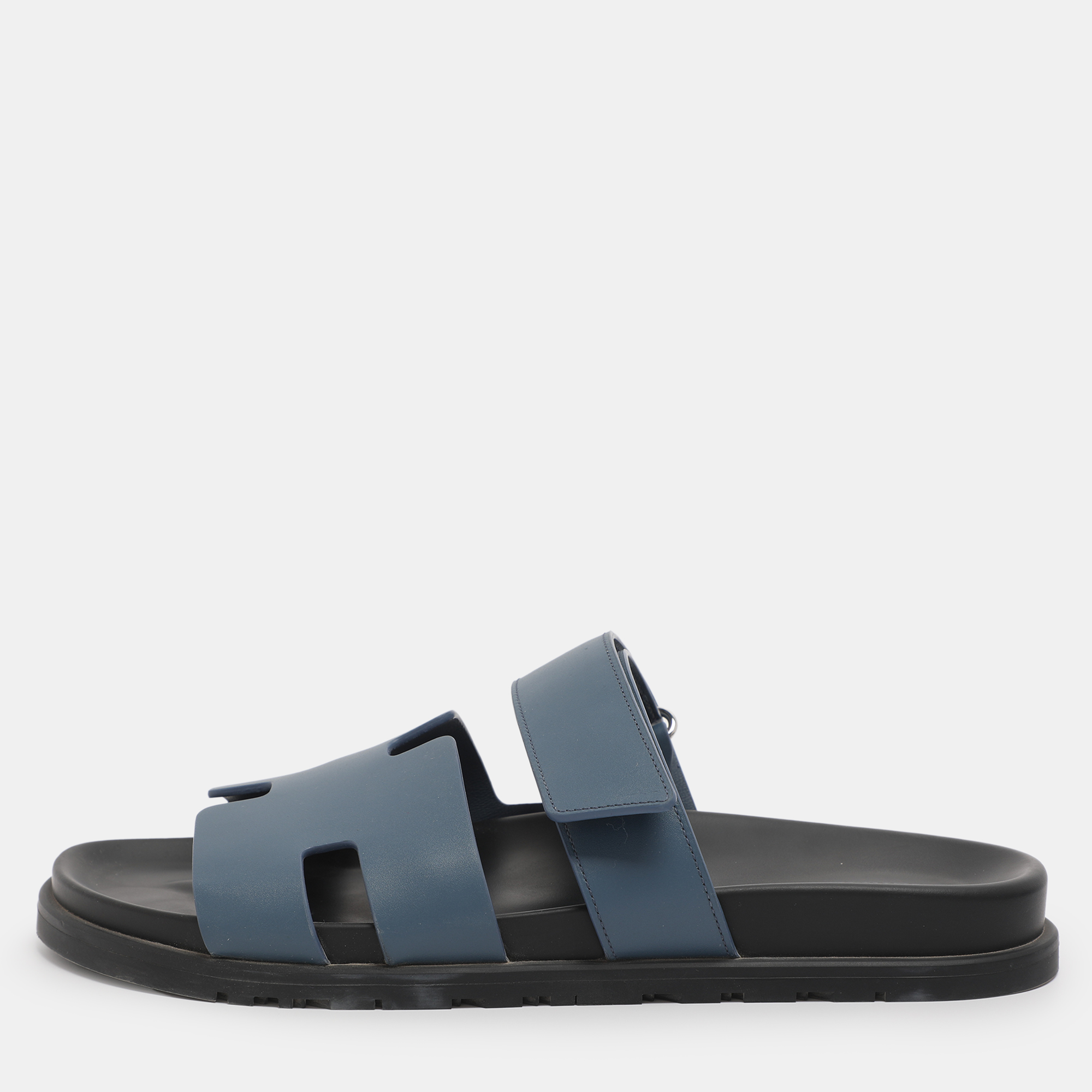 

Hermès Blue Leather Chypre Sandals Size 43