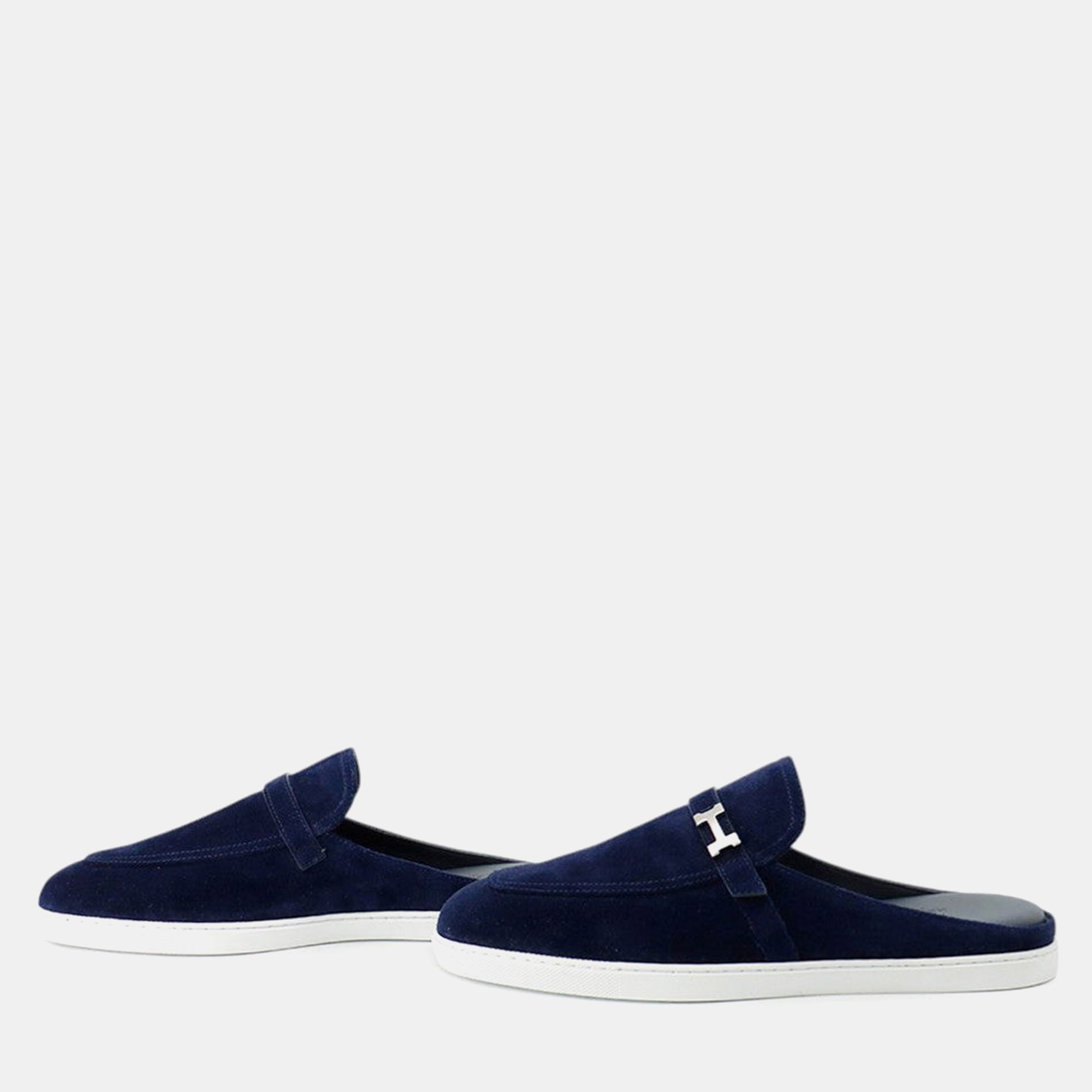 

Hermes Likely Mules Marine Suede Leather Size, Blue