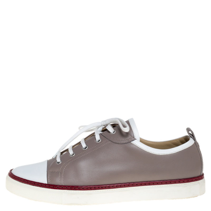 

Hermes Grey/White Leather Giocco Low Top Sneakers Size
