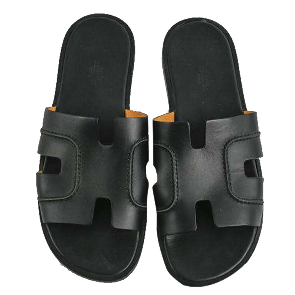 

Hermes Black Calfskin Leather Izmir Sandals Size EU