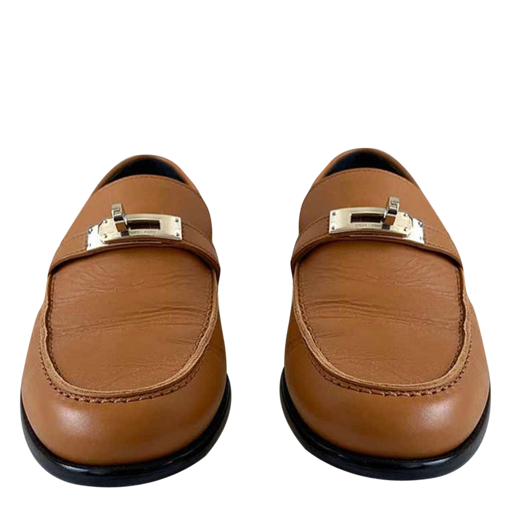 

Hermes Brown Suede Destin Loafers EU