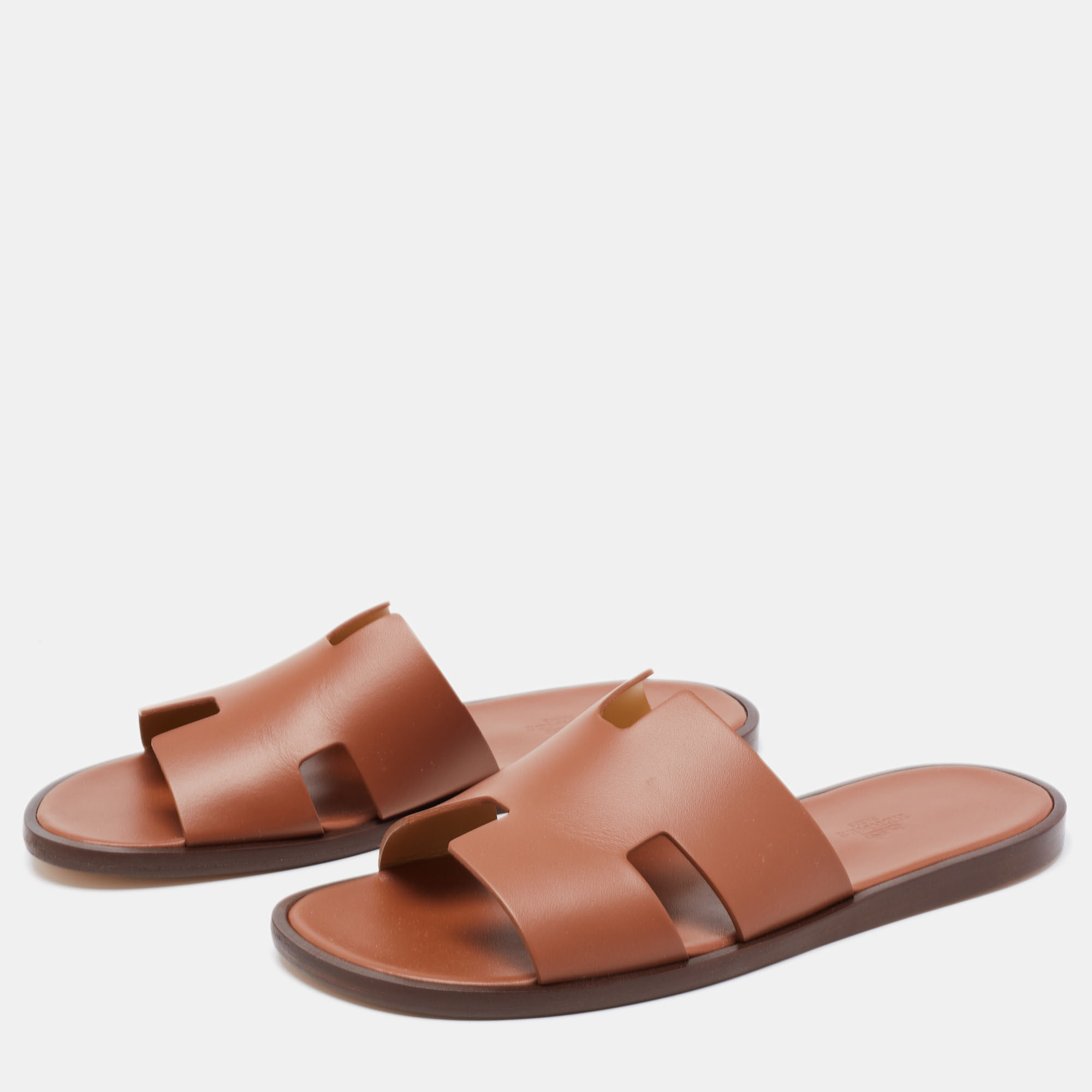 

Hermes Brown Leather izmir Sandals Size