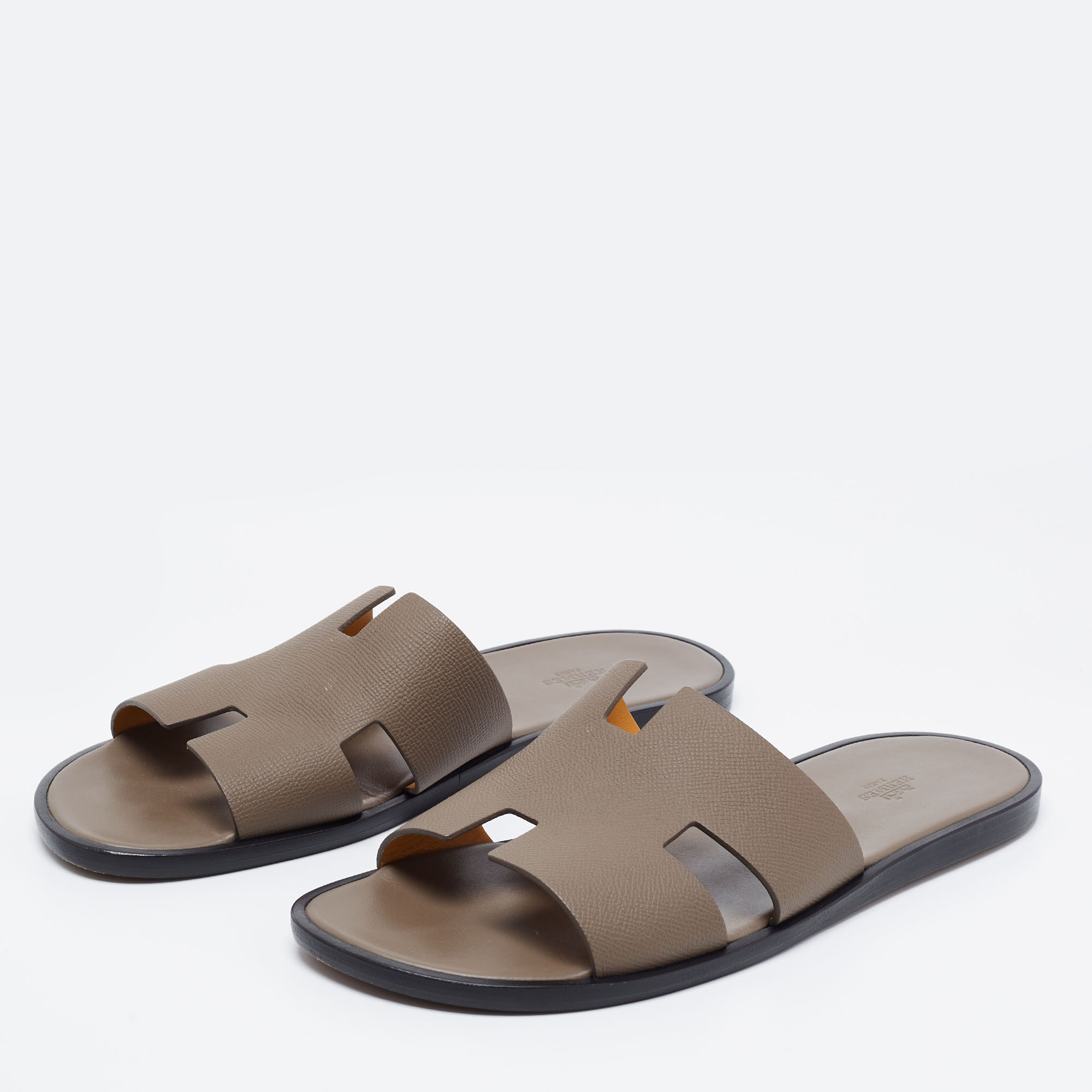 

Hermes Brown Leather Izmir Sandals Size
