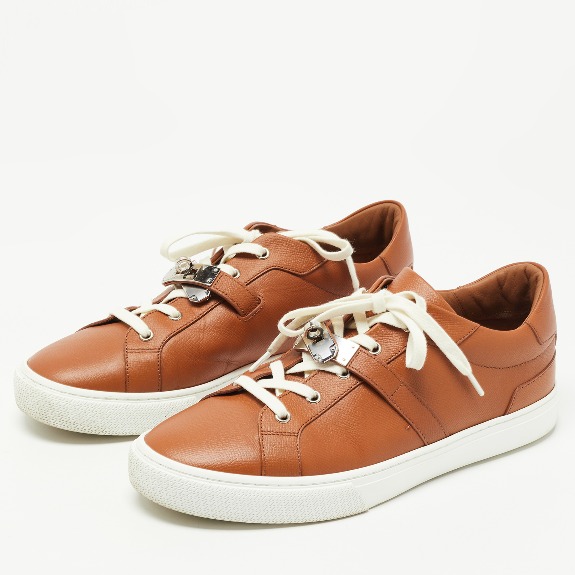 

Hermes Tan Leather Day Sneakers Size