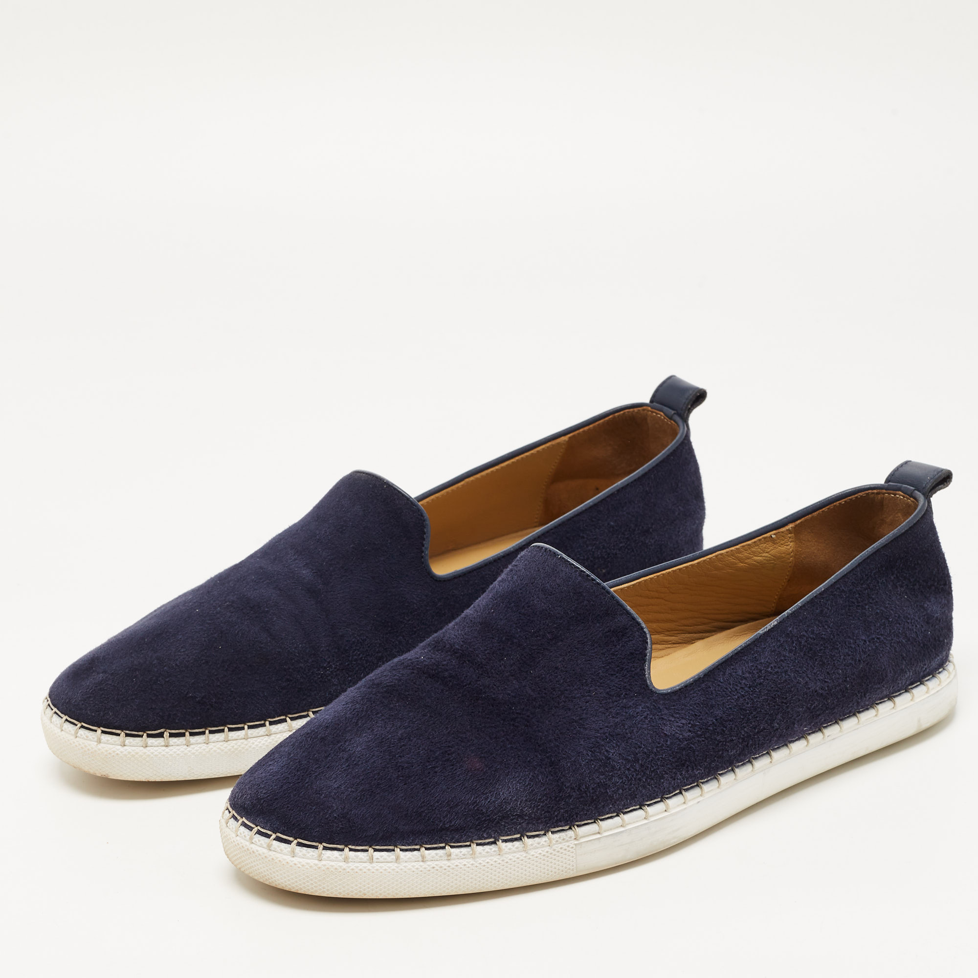 

Hermes Navy Blue Suede Slip On Sneakers Size
