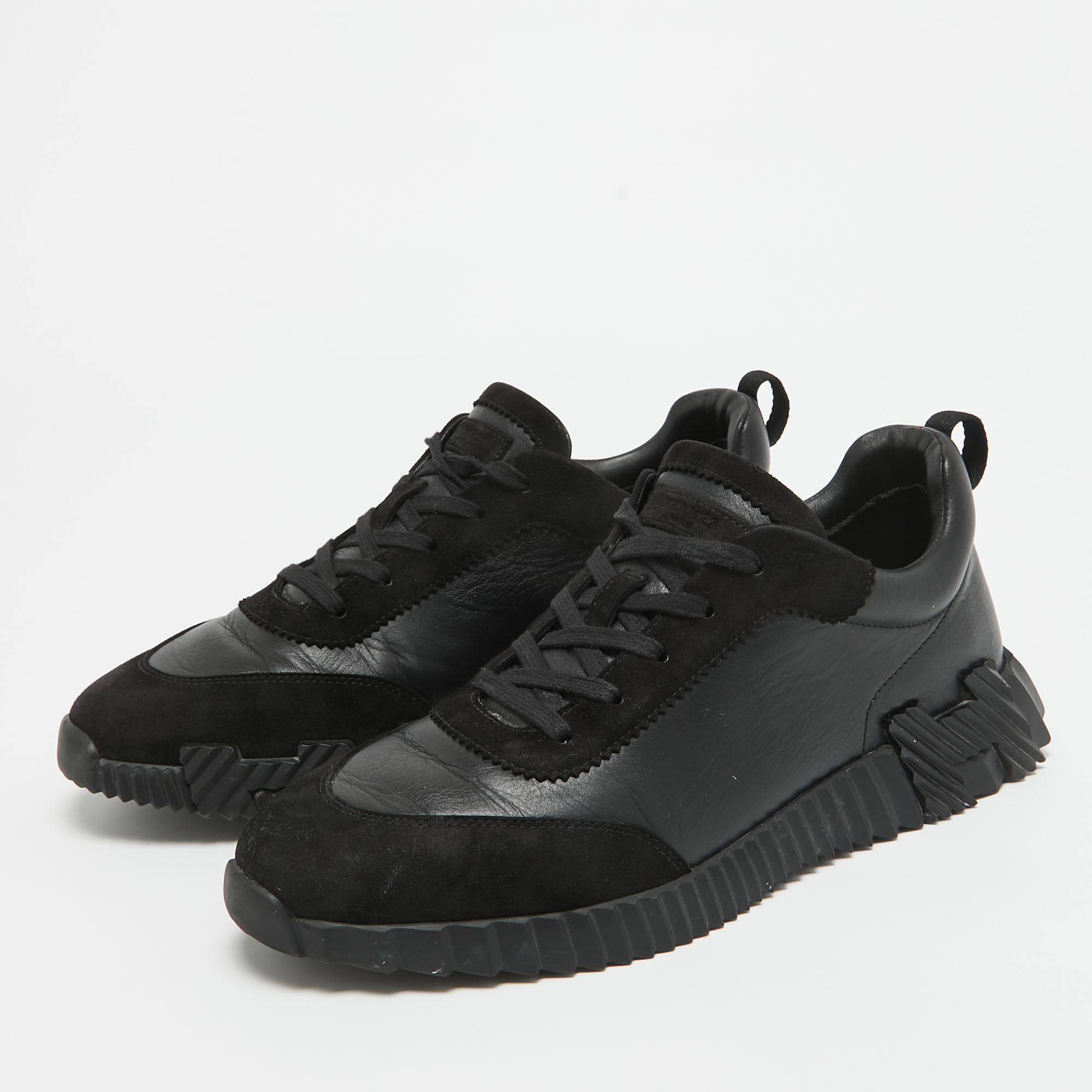 

Hermes Black Leather and Suede Bouncing Sneakers Size