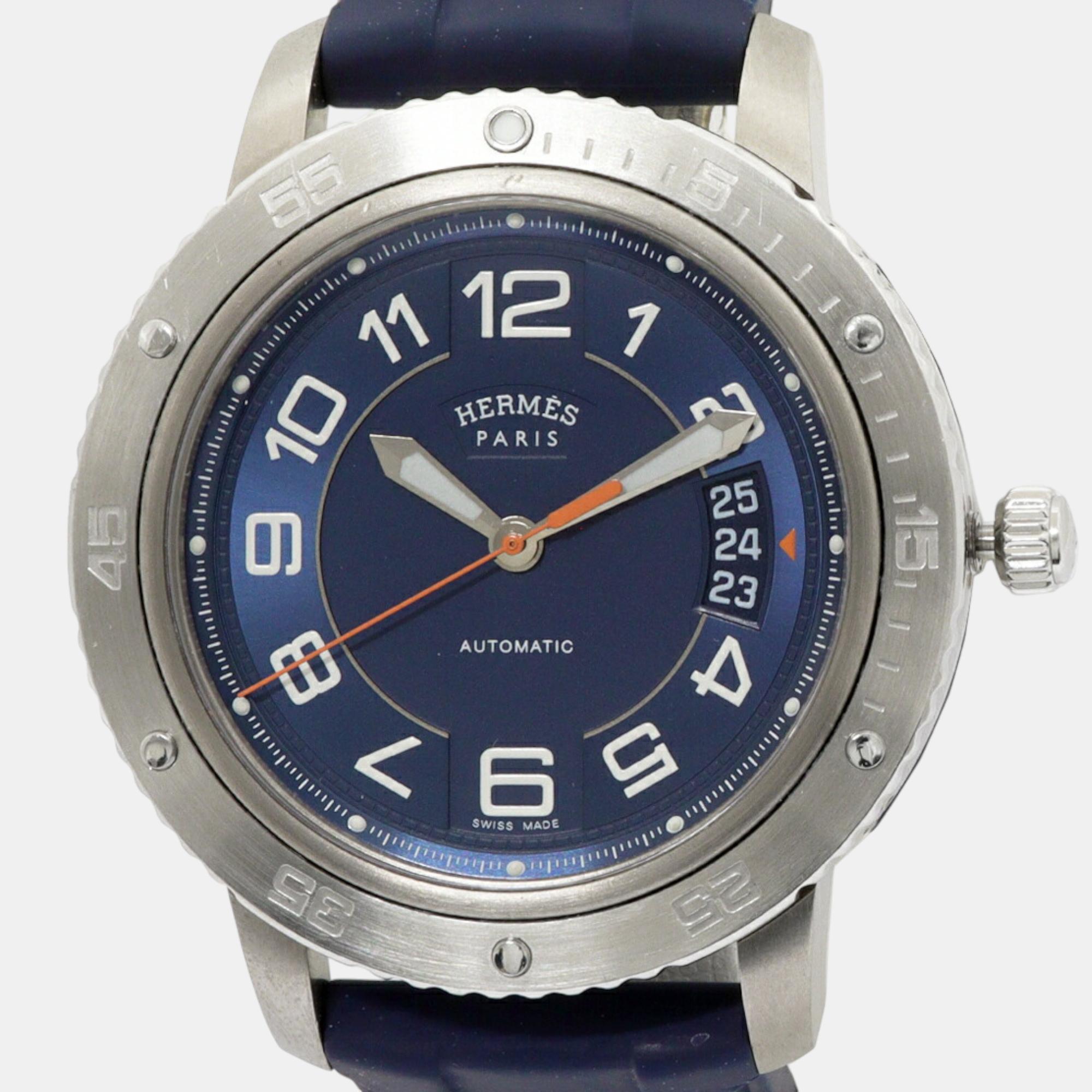 

Hermes Blue Titanium Clipper CP2.741 Automatic Men's Wristwatch 41 mm