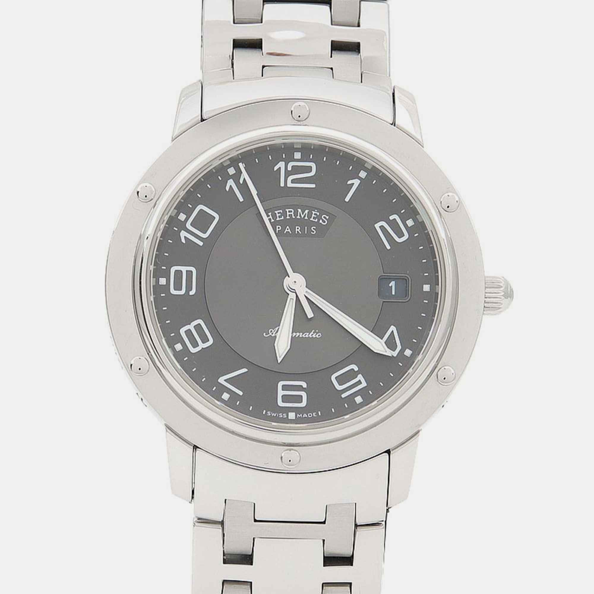

Hermes Clipper CP2.810 Automatic Stainless Steel Men's Wristwatch 39.5 mm, Black