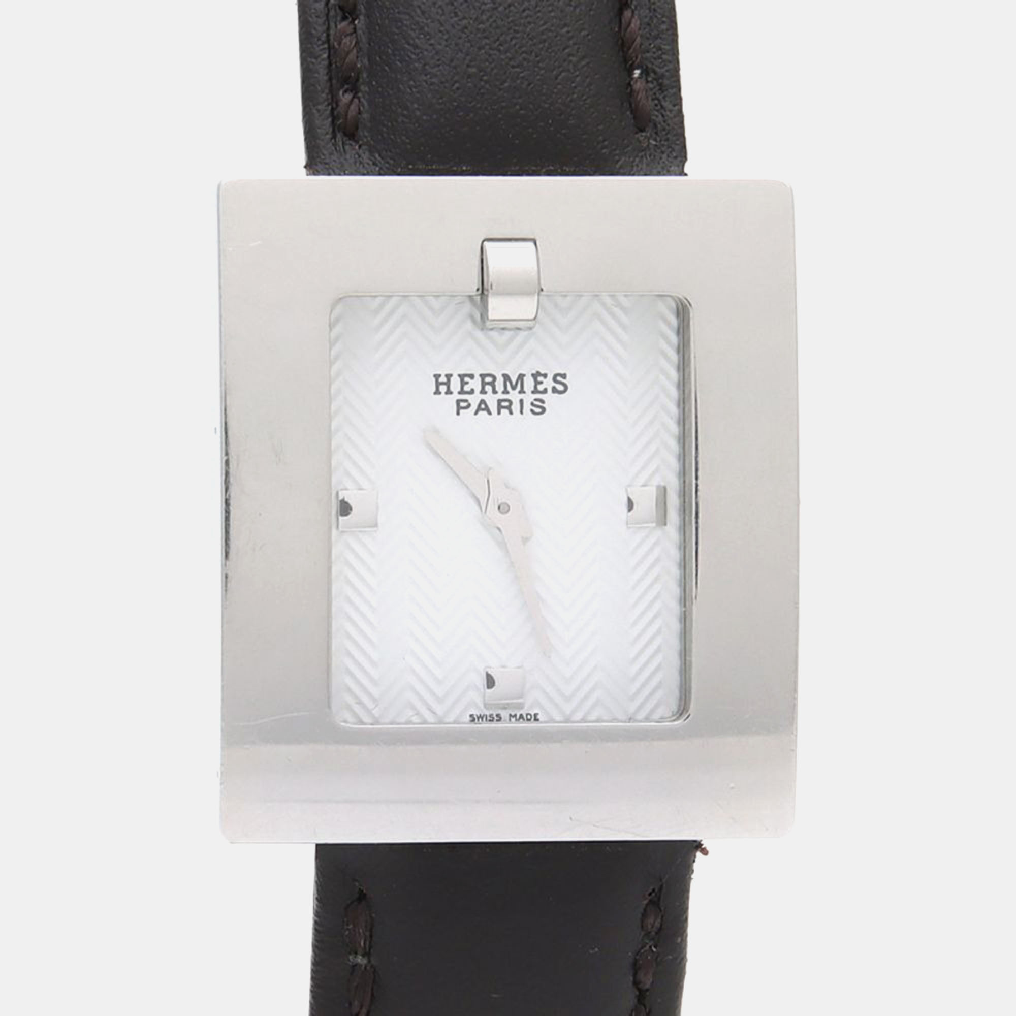 

Hermes Belt BE1.210 Quartz White Stainless Steel Men's Wristwatch 26 mm